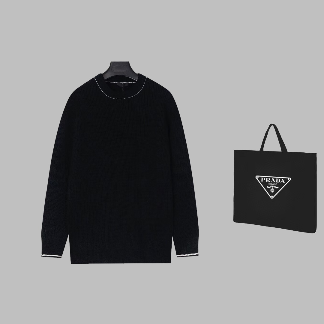 Prada Handbags: High-Quality Knitted Sweaters in Various Sizes - 图片 1