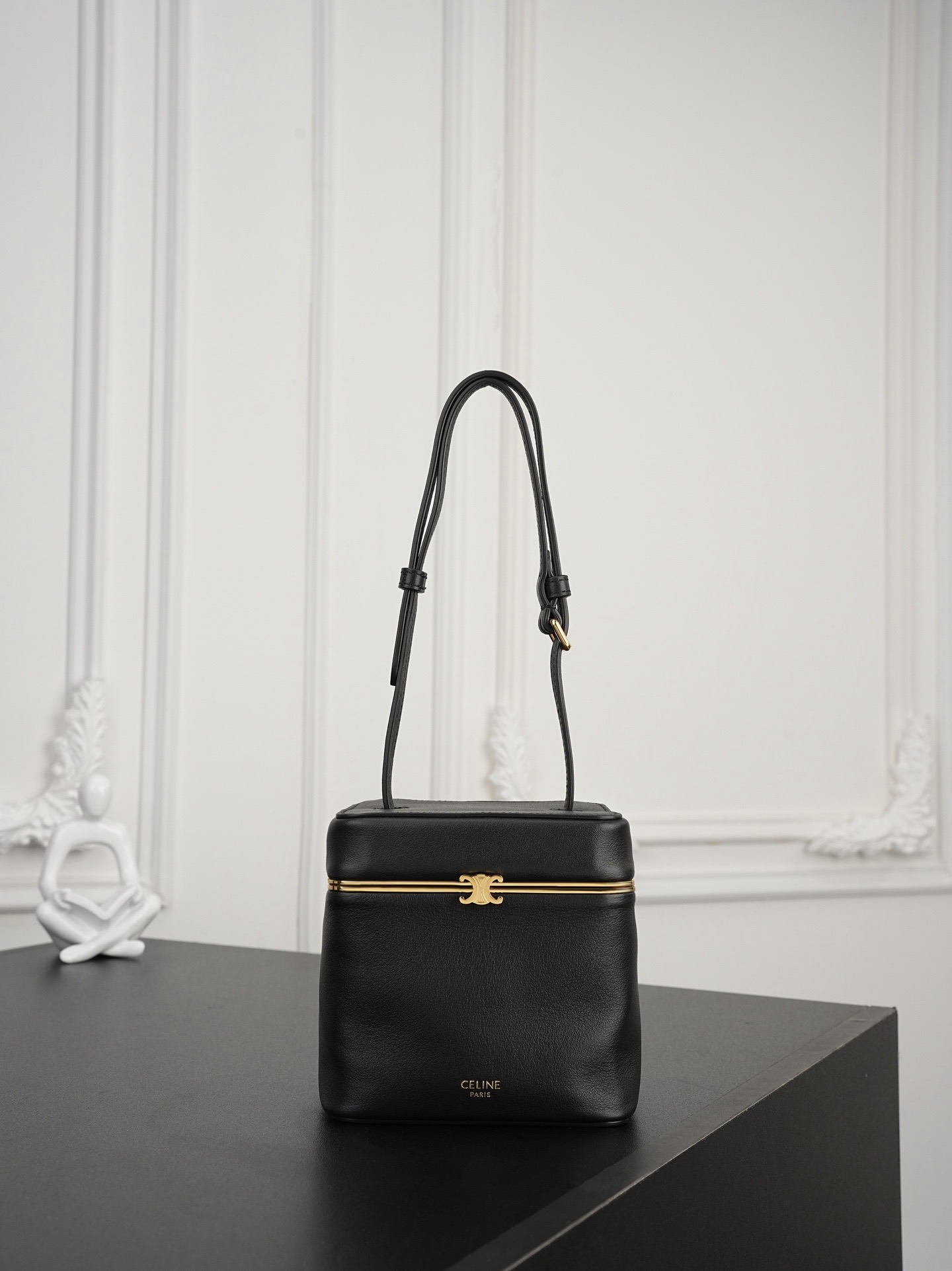 Celine Black Vertical Zip Crossbody Bag