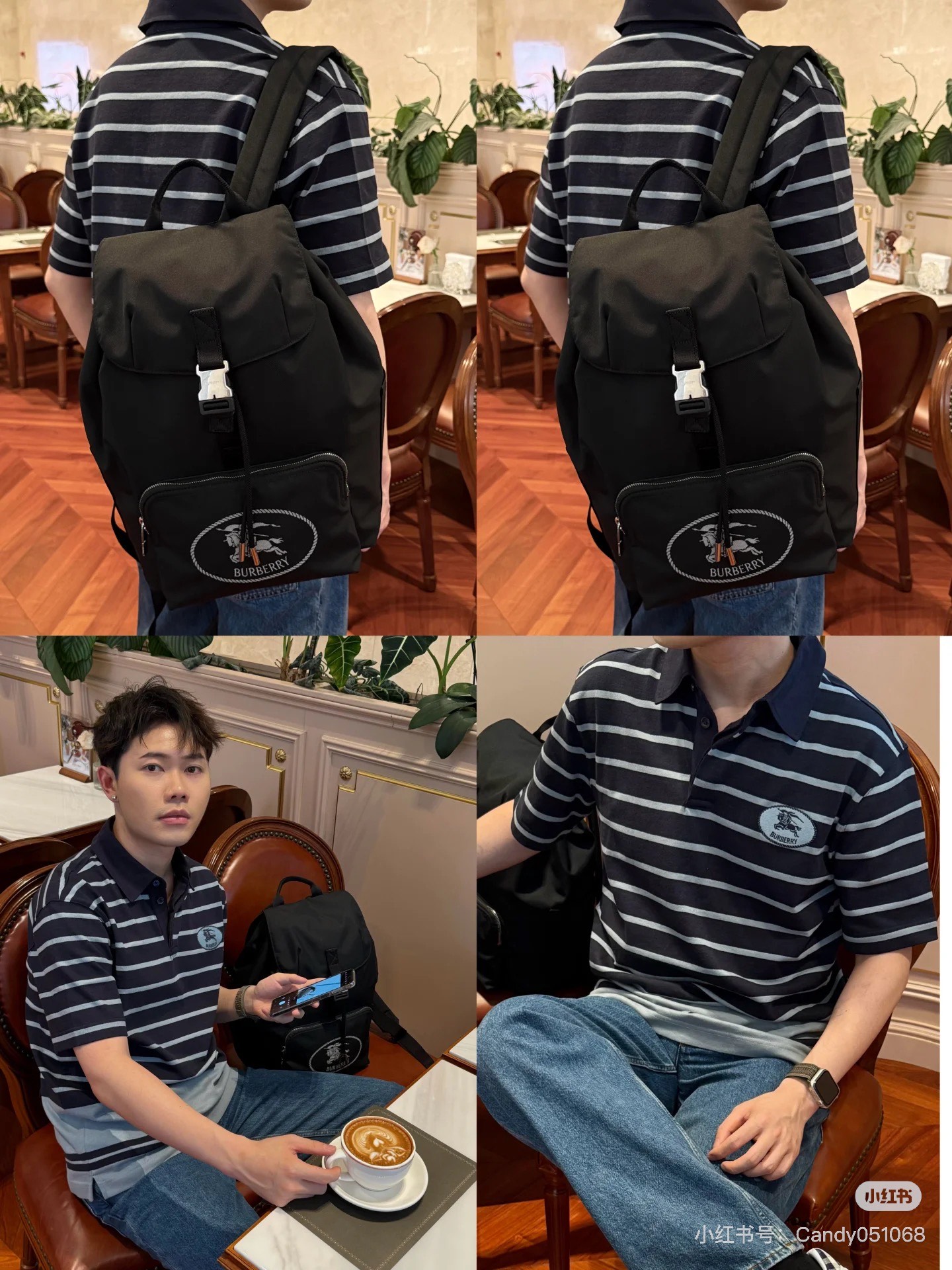 Burberry New Equestrian Logo Backpack