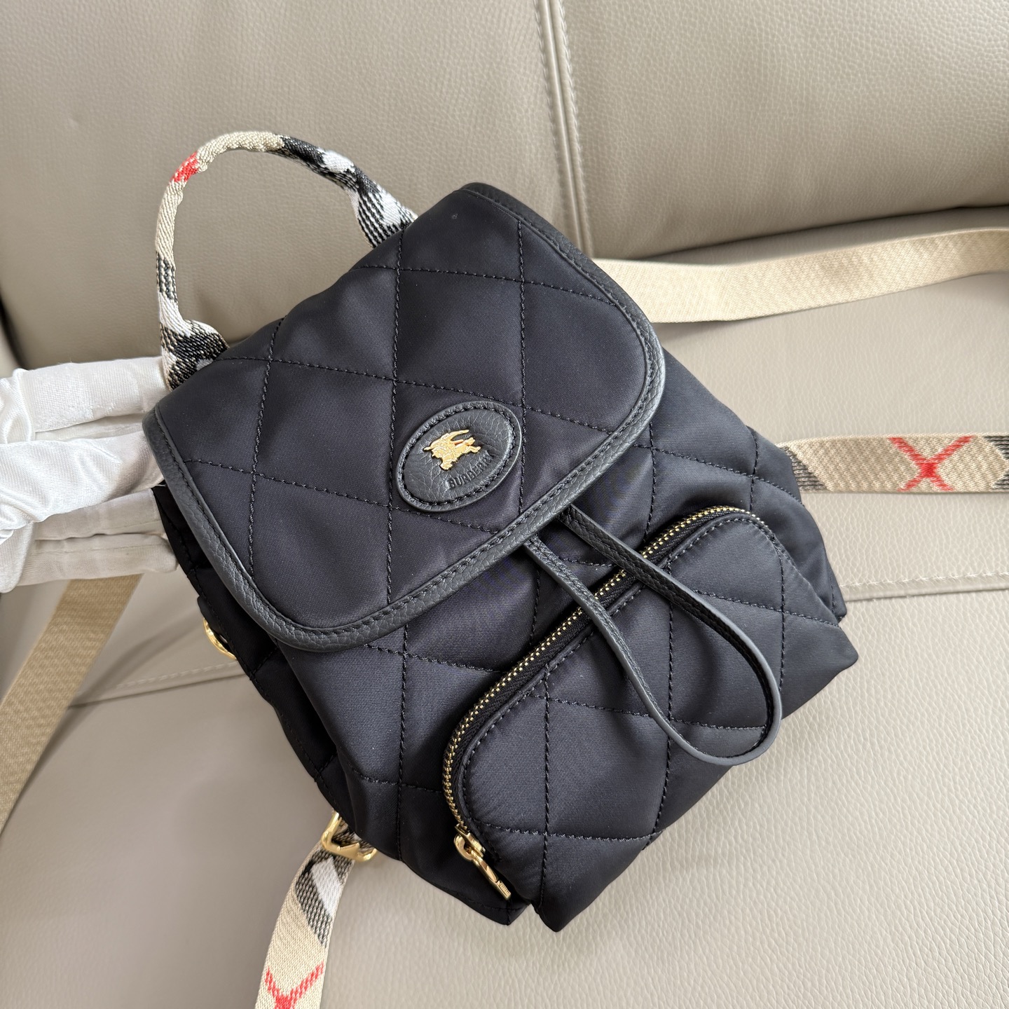 P1218 B Horseshoe ダブルバックパック - 英倫田園スタイルと精緻なディテール