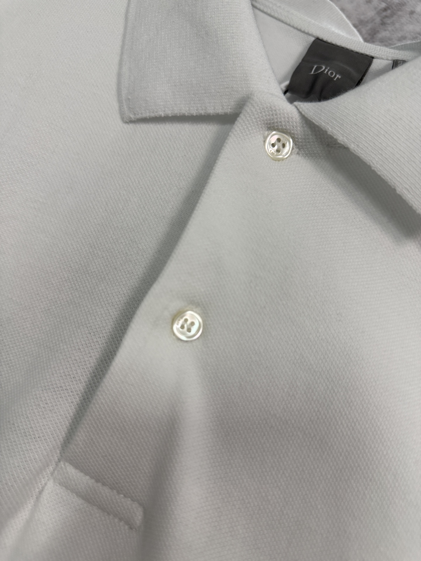 Dior DIOR 迪奥 26ss 四叶草刺绣贝壳纽扣短袖polo衫