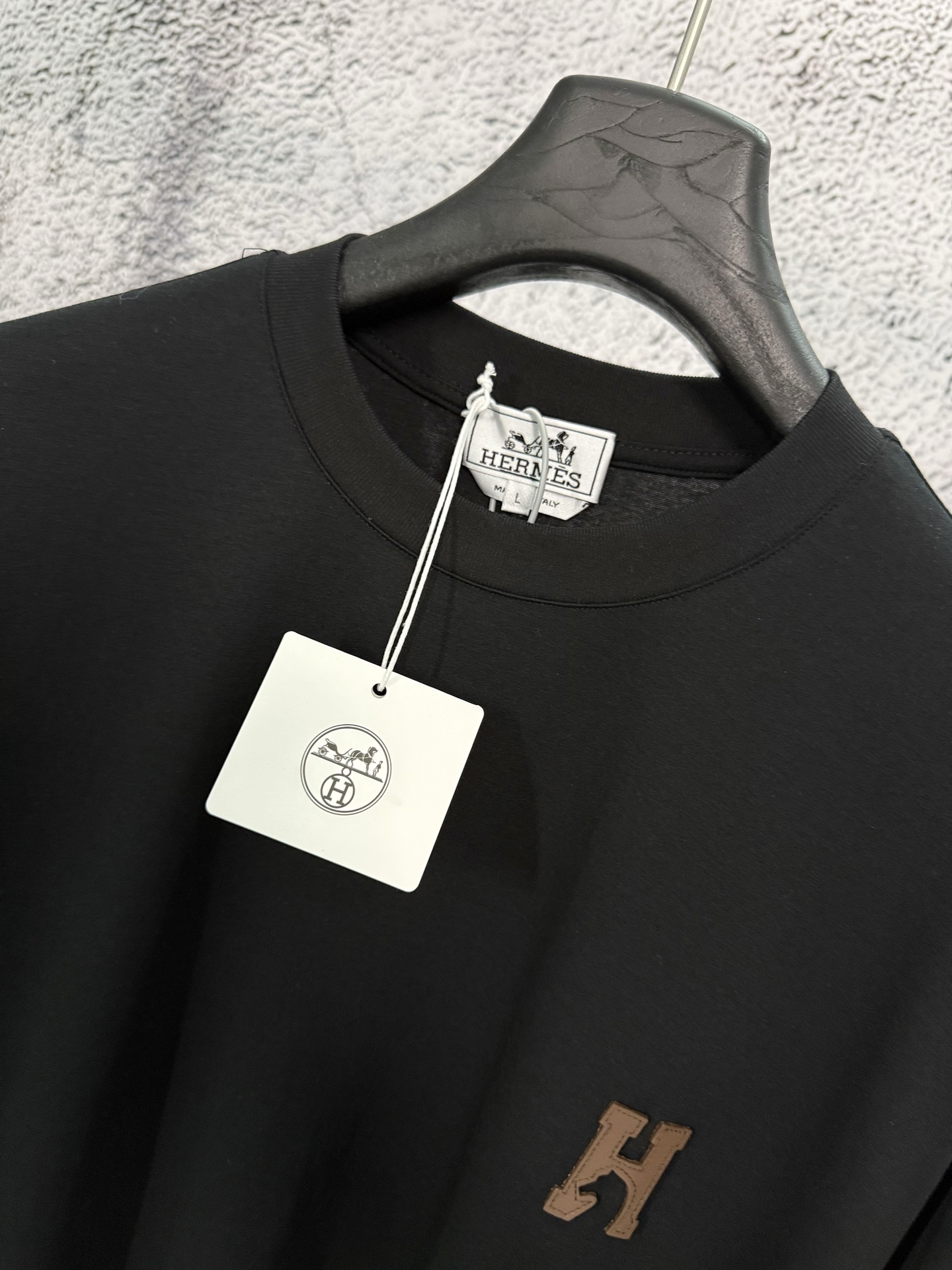Hermès Hermes 爱马仕 26ss Paris骏马皮革刺绣短袖T恤