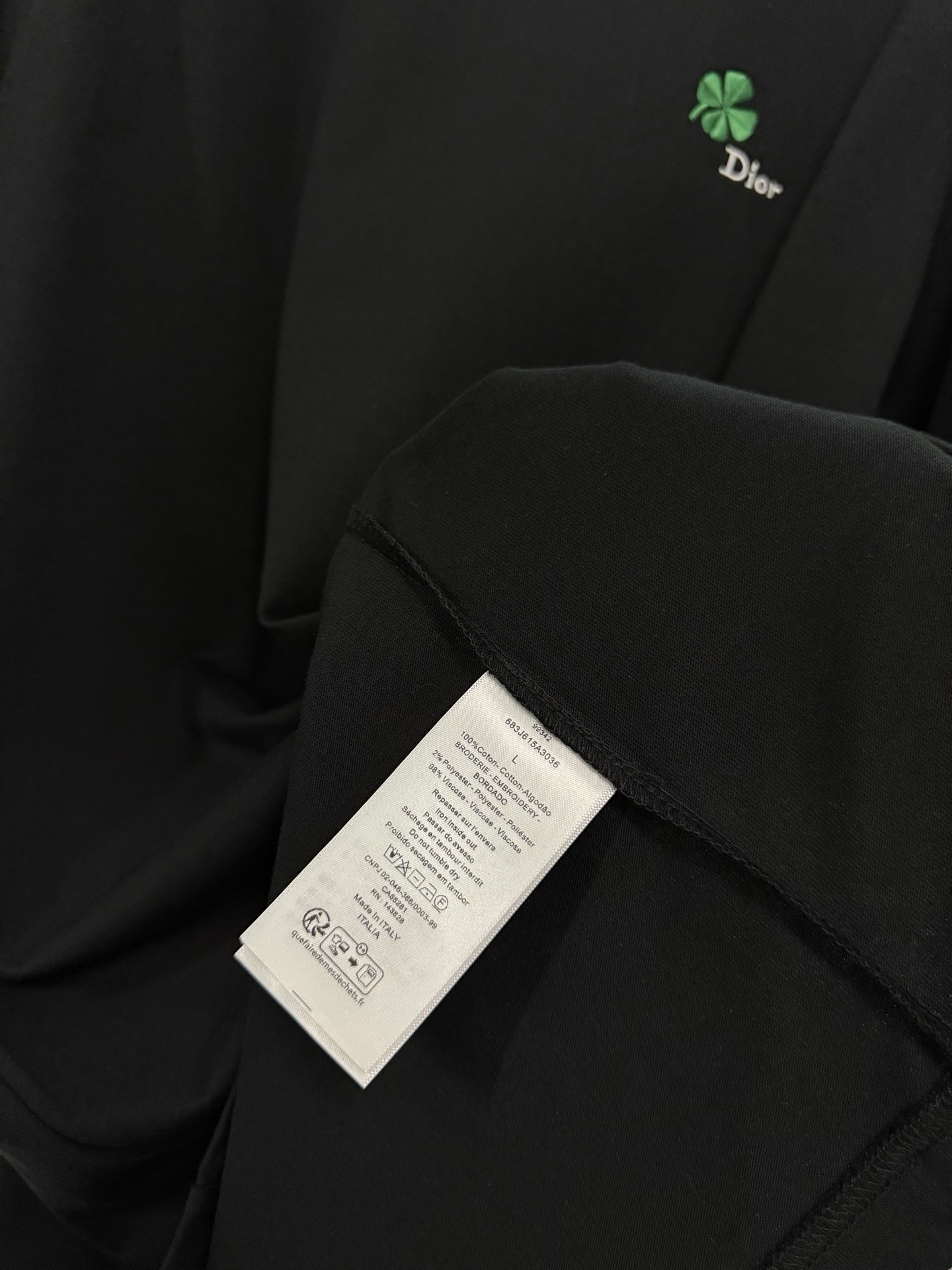 Dior Dior 迪奥 26ss 棉质针织四叶草刺绣圆领短袖T恤