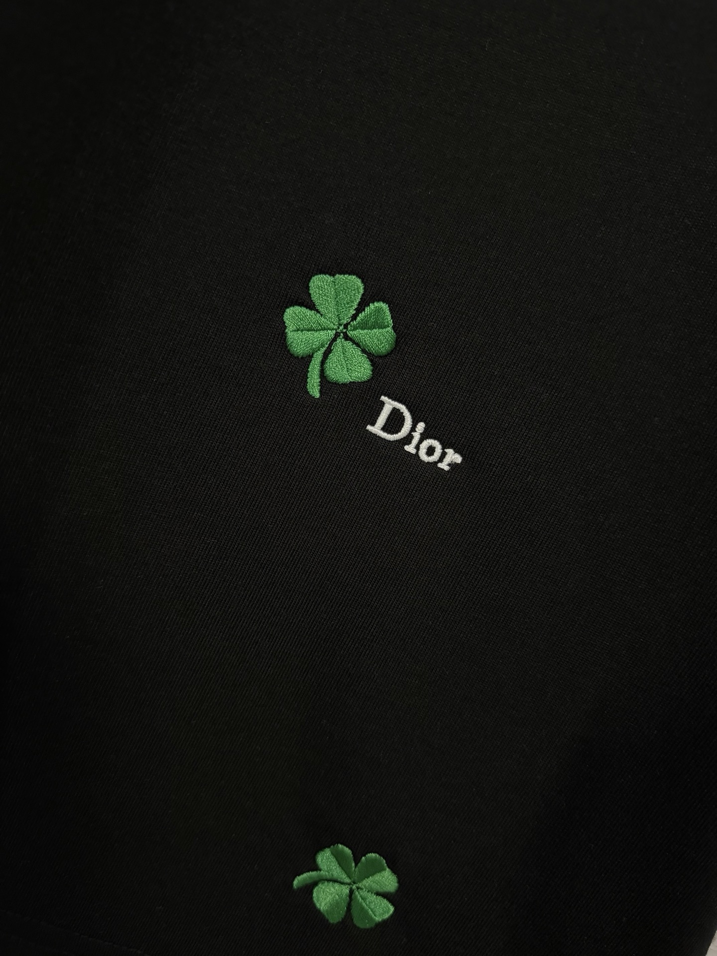 Dior Dior 迪奥 26ss 棉质针织四叶草刺绣圆领短袖T恤