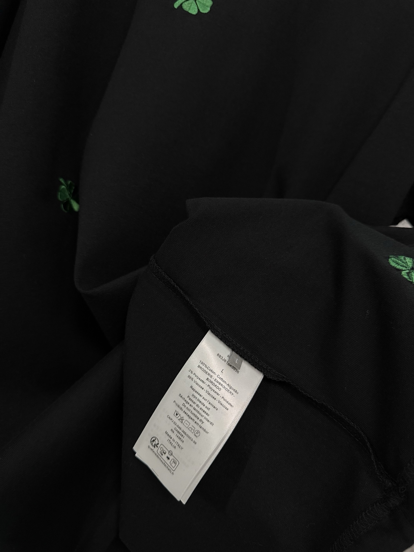 Dior Dior 迪奥 26ss 棉质针织四叶草刺绣圆领短袖T恤