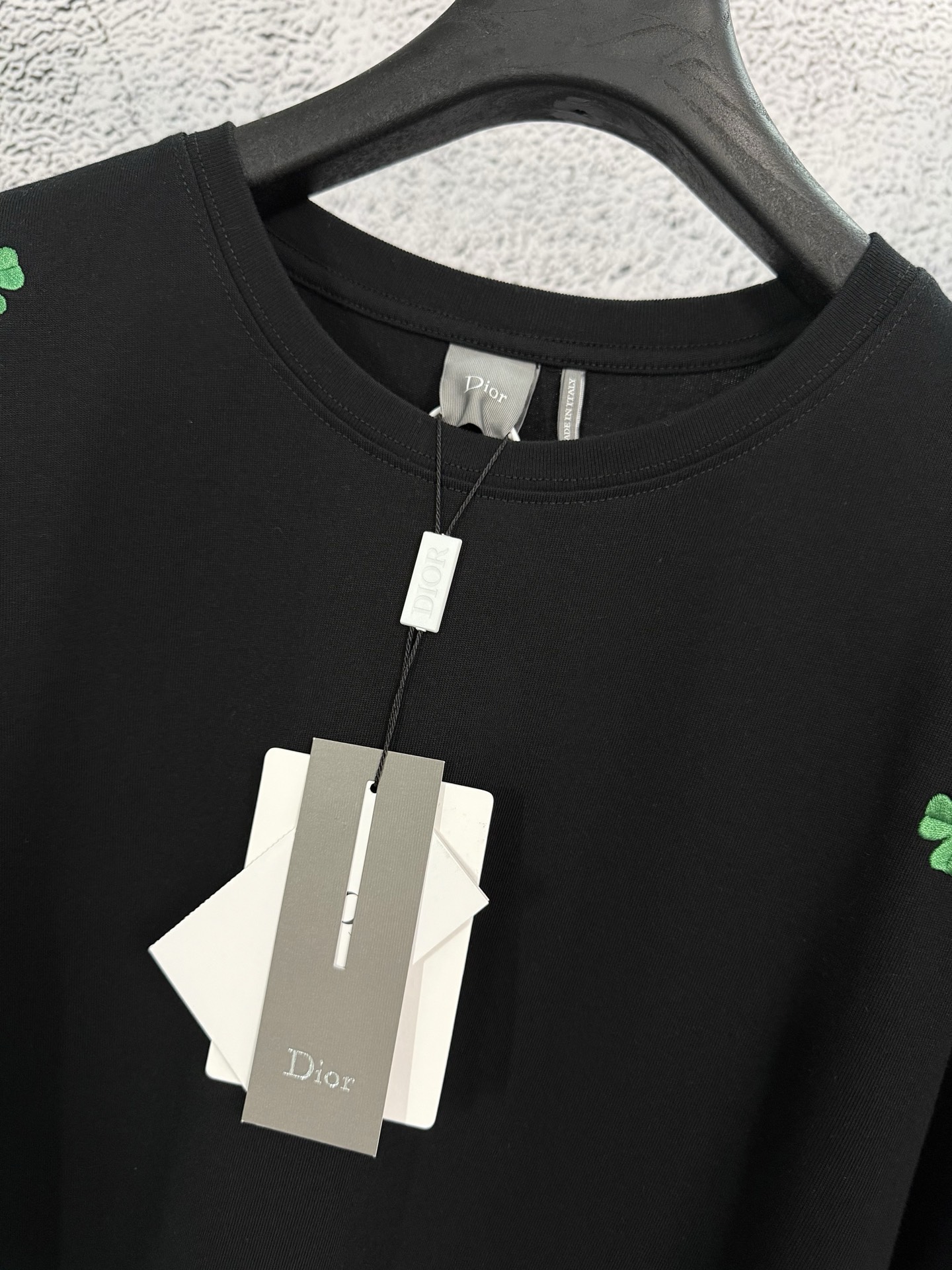 Dior Dior 迪奥 26ss 棉质针织四叶草刺绣圆领短袖T恤