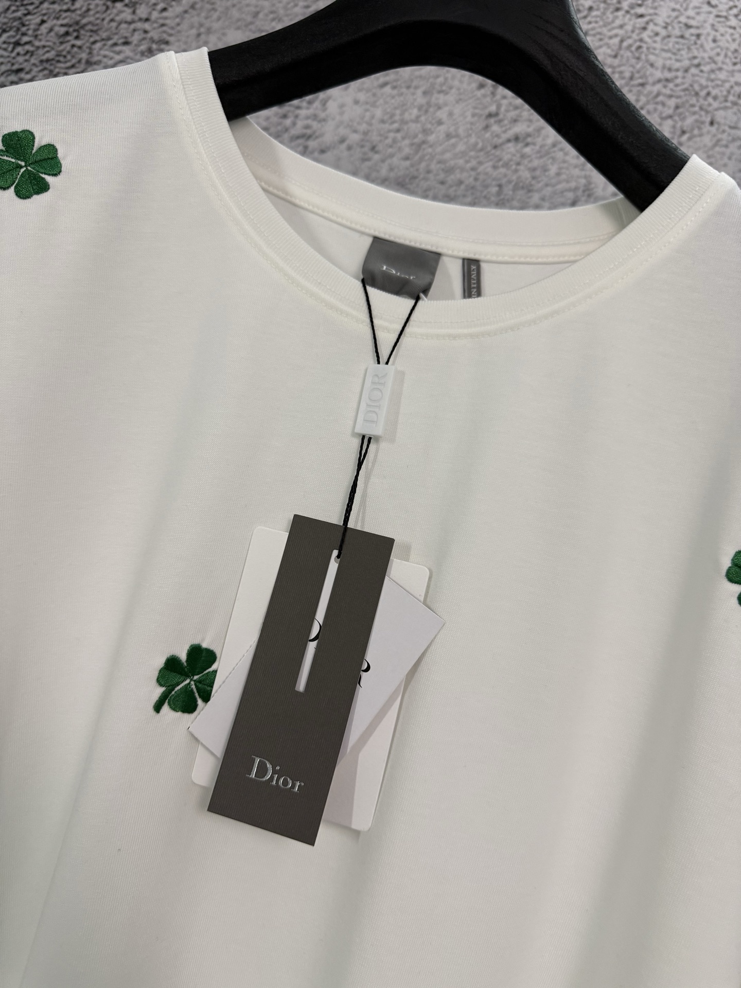 Dior Dior 迪奥 26ss 棉质针织四叶草刺绣圆领短袖T恤