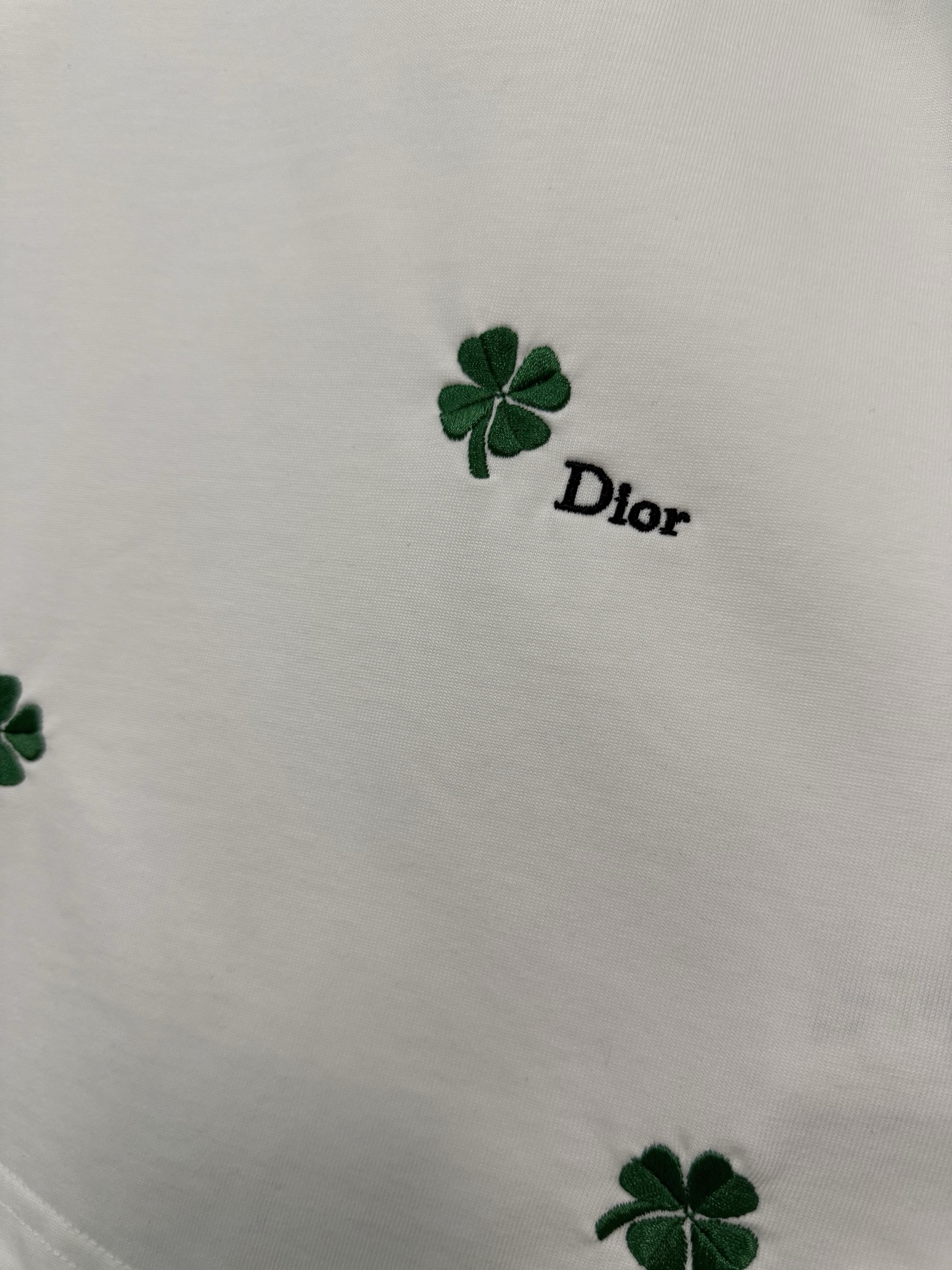 Dior Dior 迪奥 26ss 棉质针织四叶草刺绣圆领短袖T恤