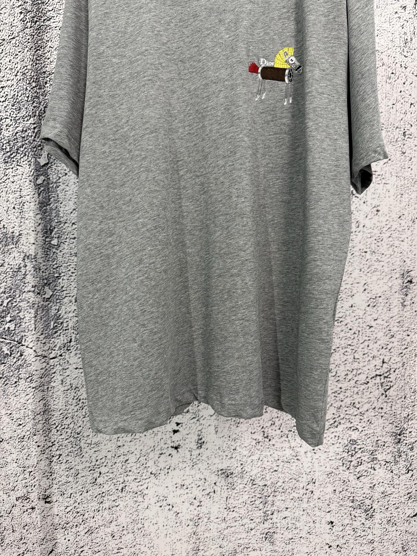 Dior Dior 迪奥 26ss 棉质针织线马刺绣圆领短袖T恤
