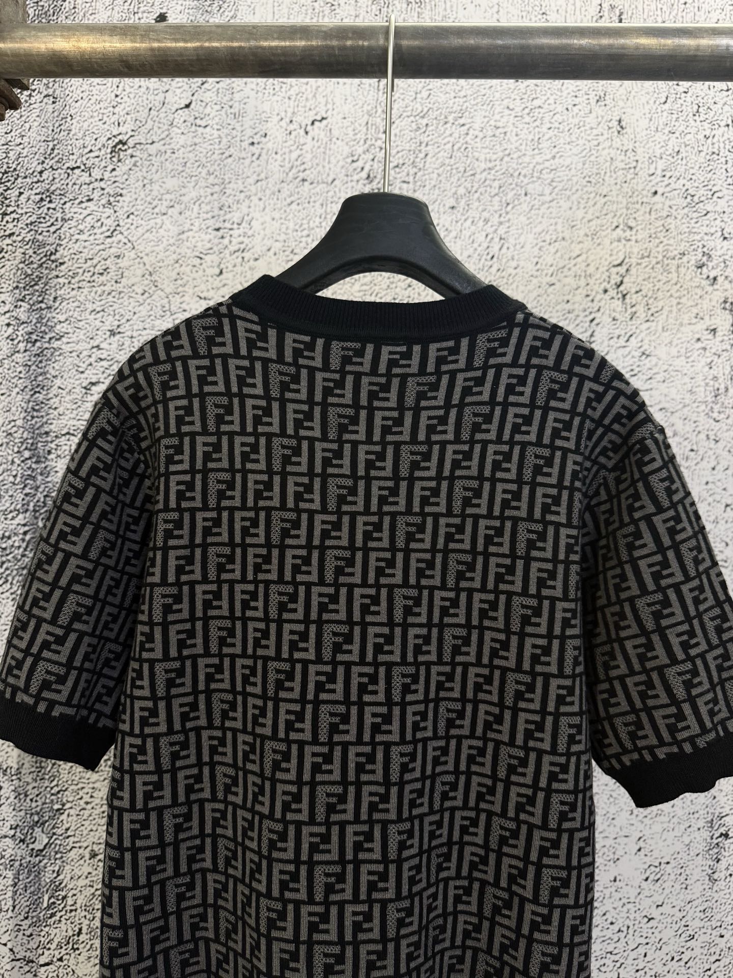 Fendi FENDI 芬迪 L135 双F满花提花针织衫短袖