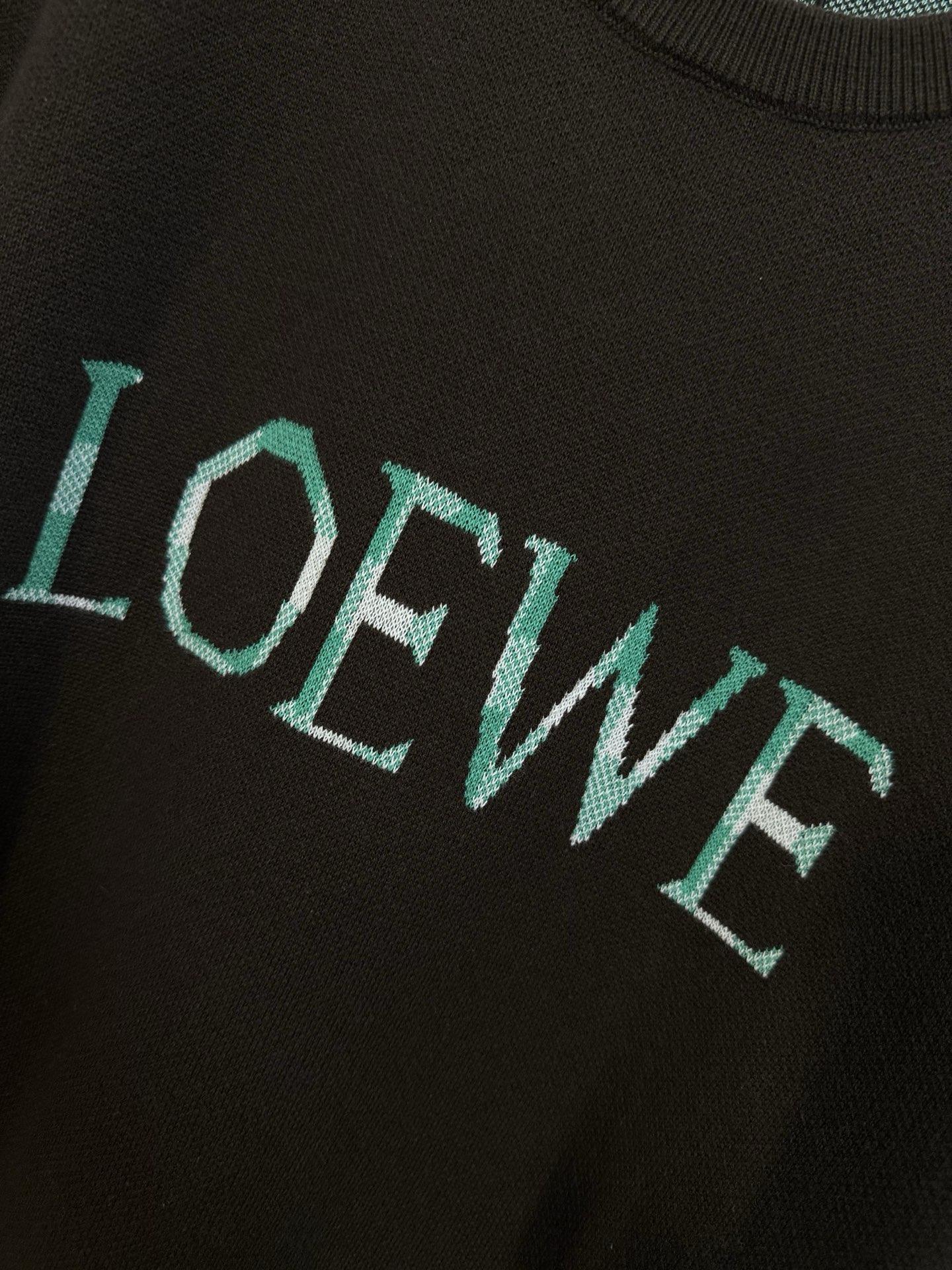 Loewe LOEWE 罗意威 26ss 内格翻袖提花毛织短袖T恤