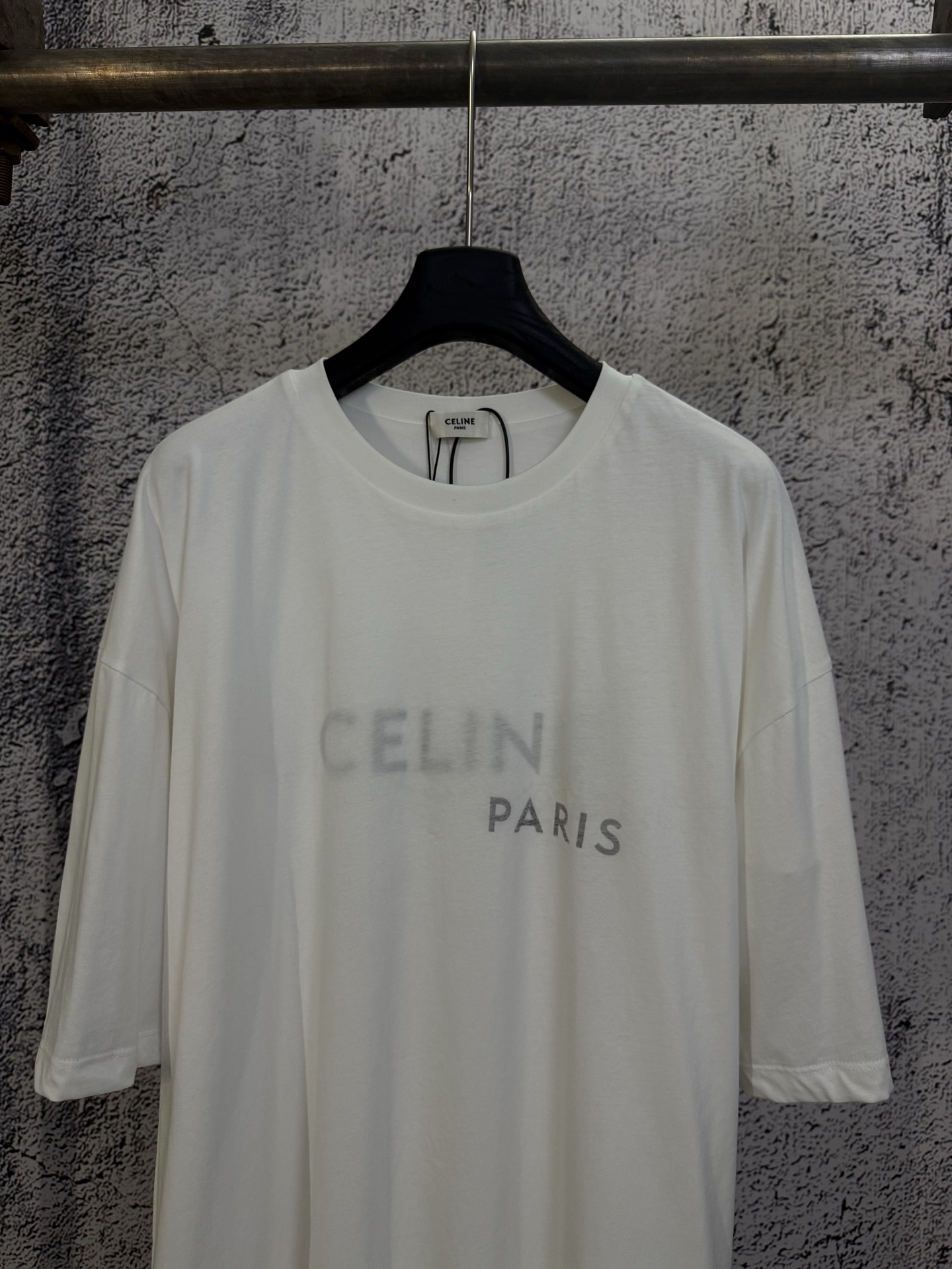 Celine Celine 思琳 26ss 假两件胶浆印花双层短袖 T恤