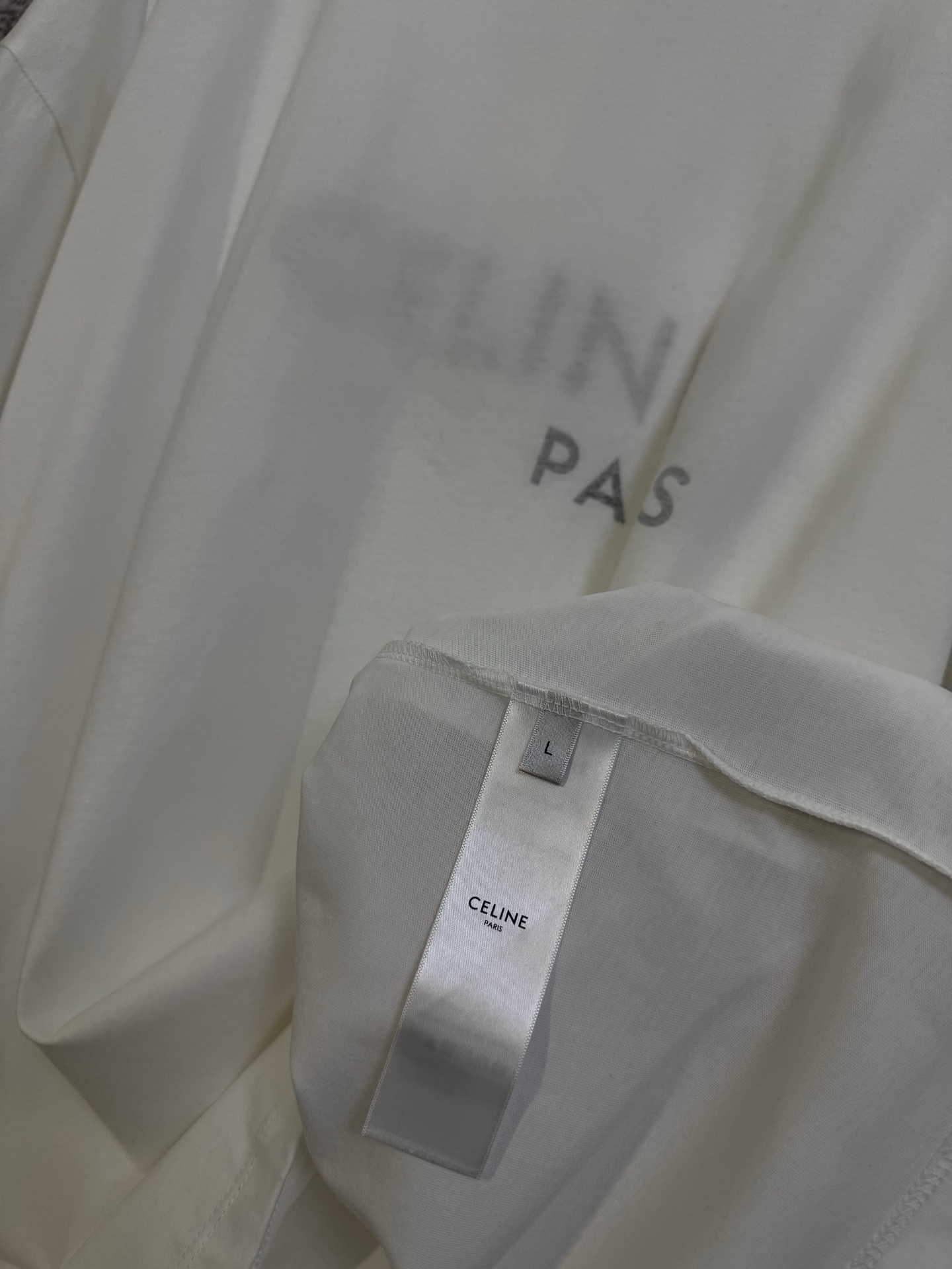 Celine Celine 思琳 26ss 假两件胶浆印花双层短袖 T恤