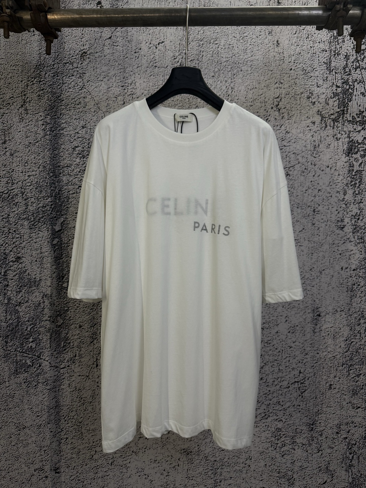 Celine Celine 思琳 26ss 假两件胶浆印花双层短袖 T恤