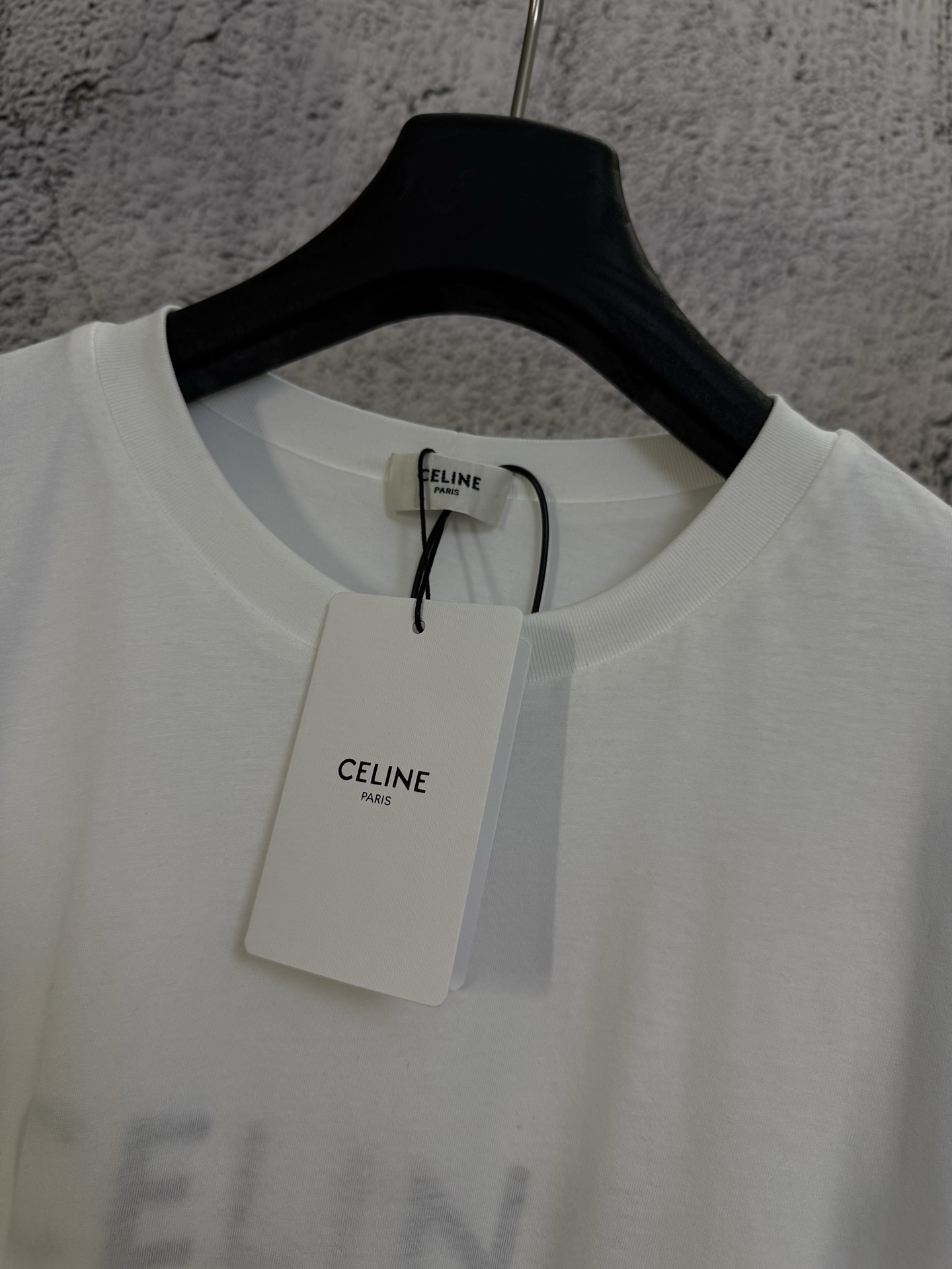 Celine Celine 思琳 26ss 假两件胶浆印花双层短袖 T恤