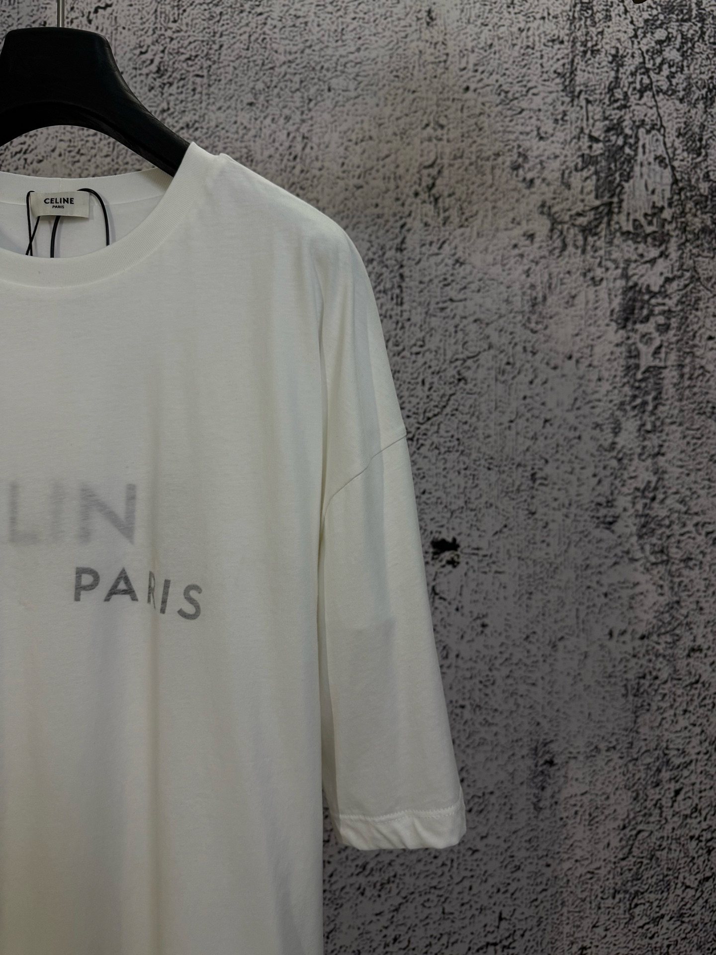 Celine Celine 思琳 26ss 假两件胶浆印花双层短袖 T恤