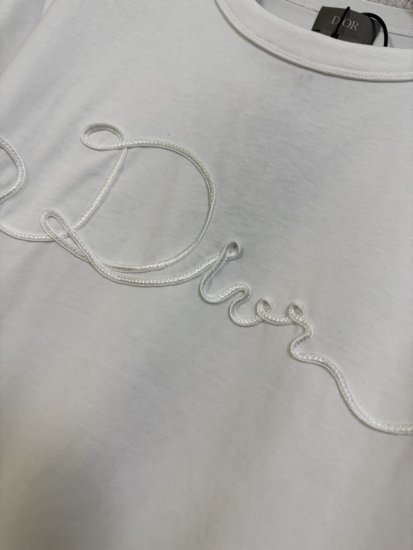 Dior DIOR 迪奥 26ss 绳绣刺绣标识短袖T恤