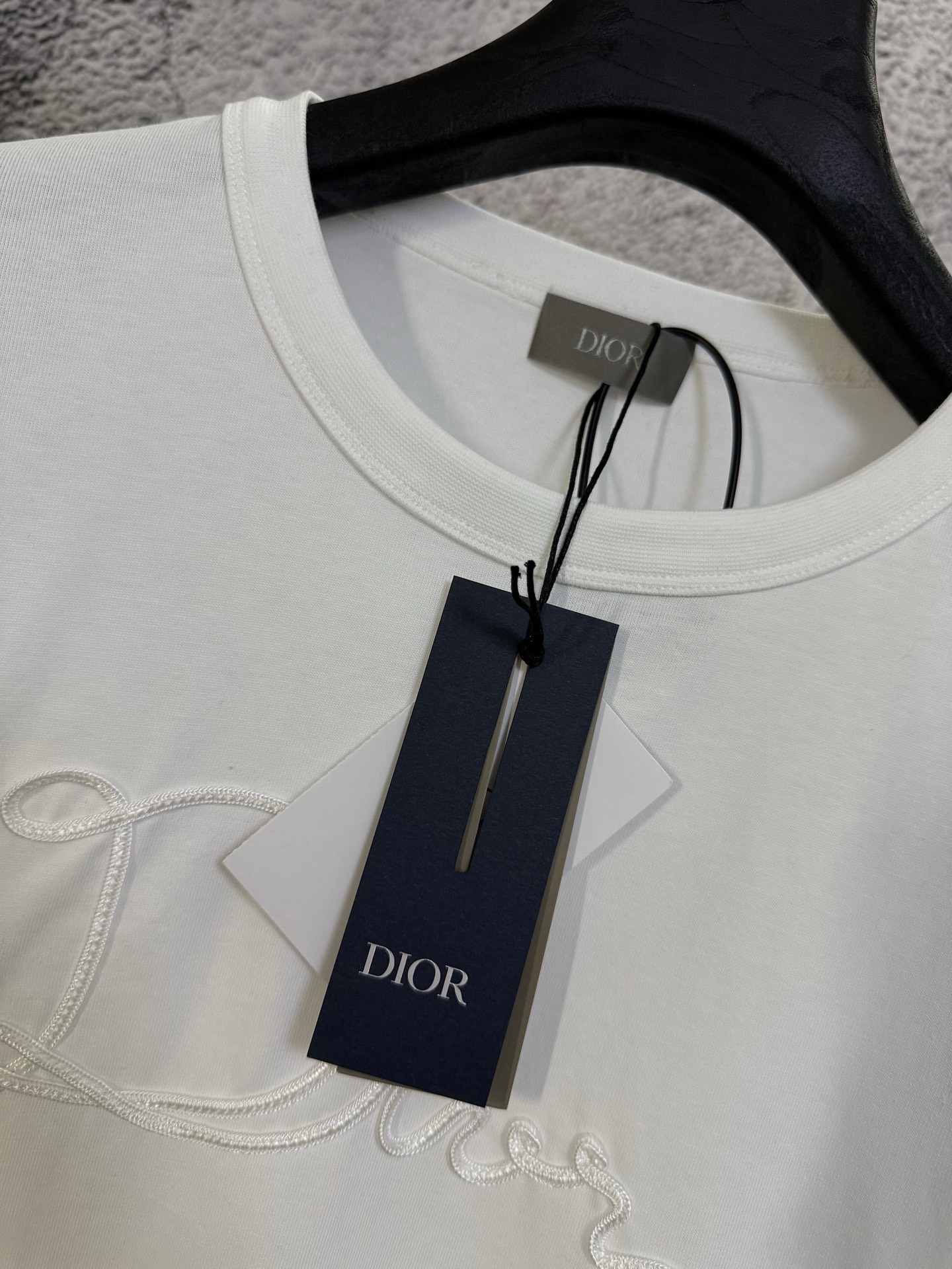Dior DIOR 迪奥 26ss 绳绣刺绣标识短袖T恤