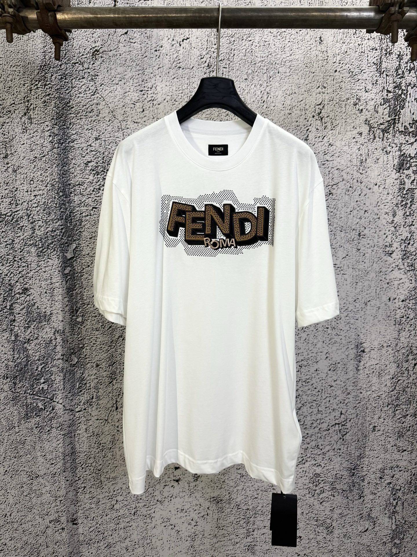 Fendi FENDI 芬迪 26ss 刺绣烫钻短袖T恤