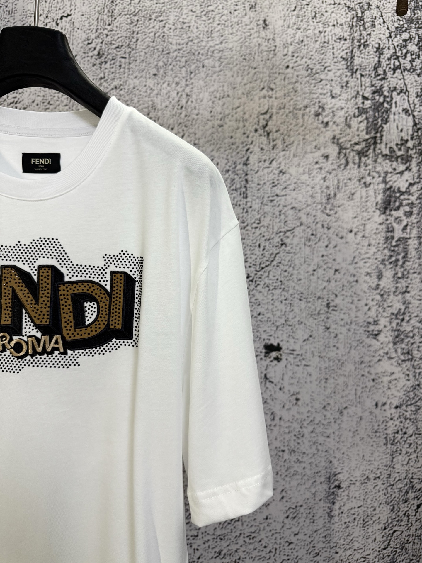 Fendi FENDI 芬迪 26ss 刺绣烫钻短袖T恤