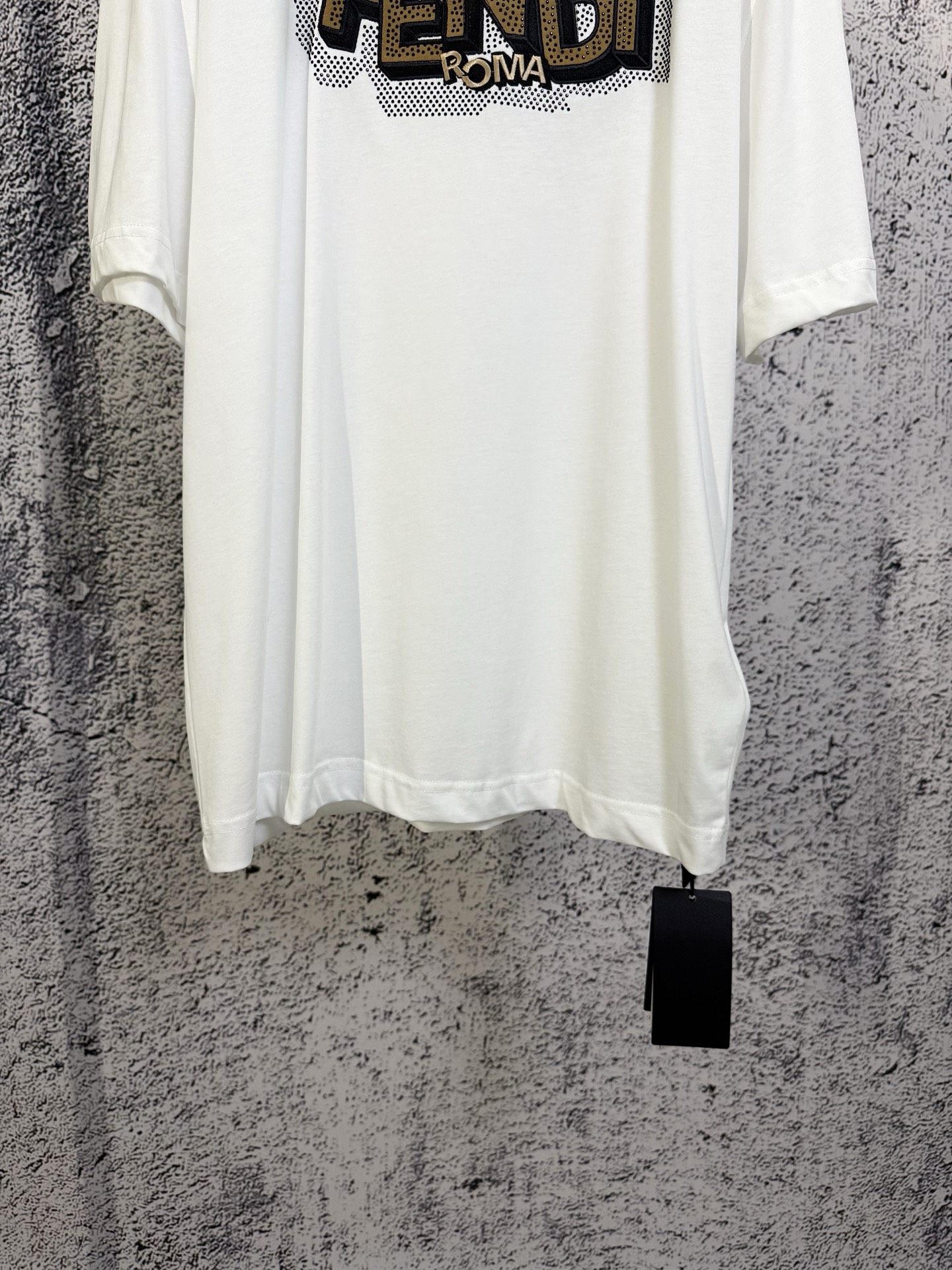 Fendi FENDI 芬迪 26ss 刺绣烫钻短袖T恤