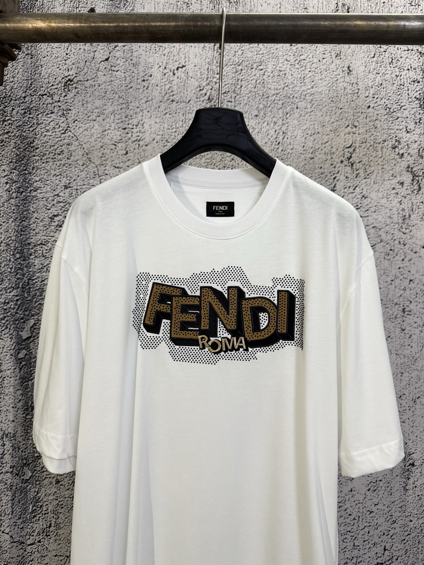 Fendi FENDI 芬迪 26ss 刺绣烫钻短袖T恤