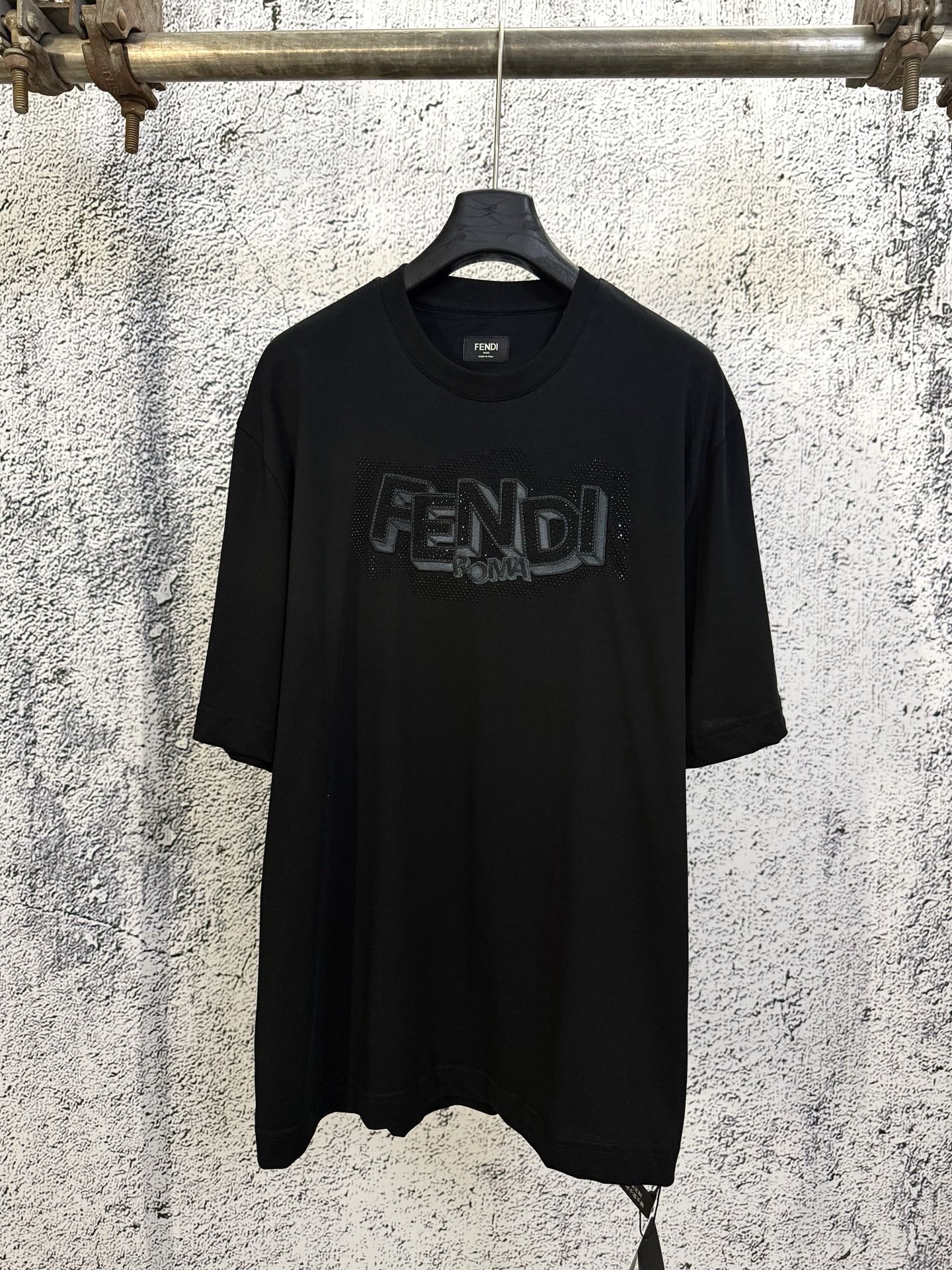 Fendi FENDI 芬迪 26ss 刺绣烫钻短袖T恤