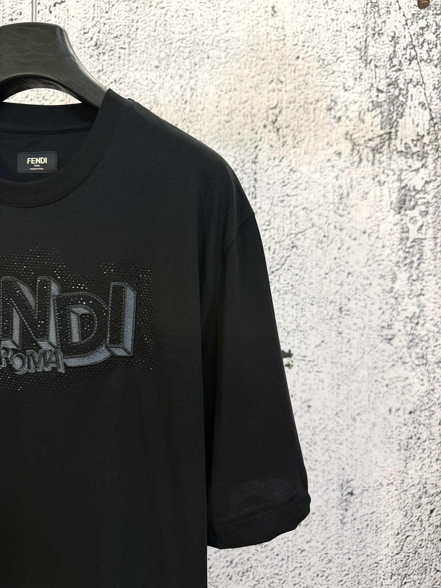 Fendi FENDI 芬迪 26ss 刺绣烫钻短袖T恤