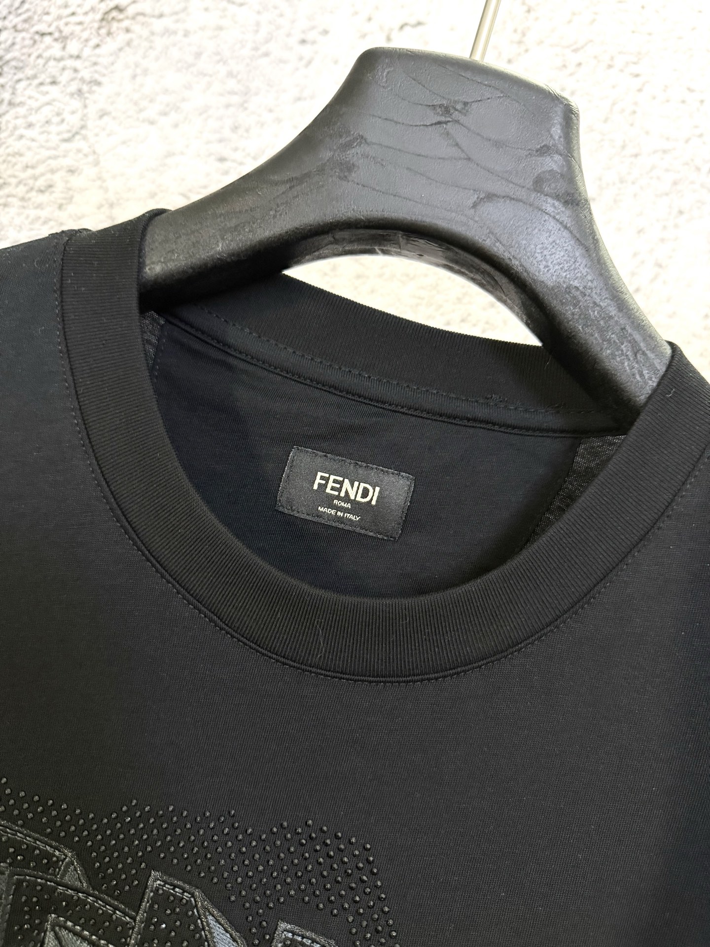 Fendi FENDI 芬迪 26ss 刺绣烫钻短袖T恤