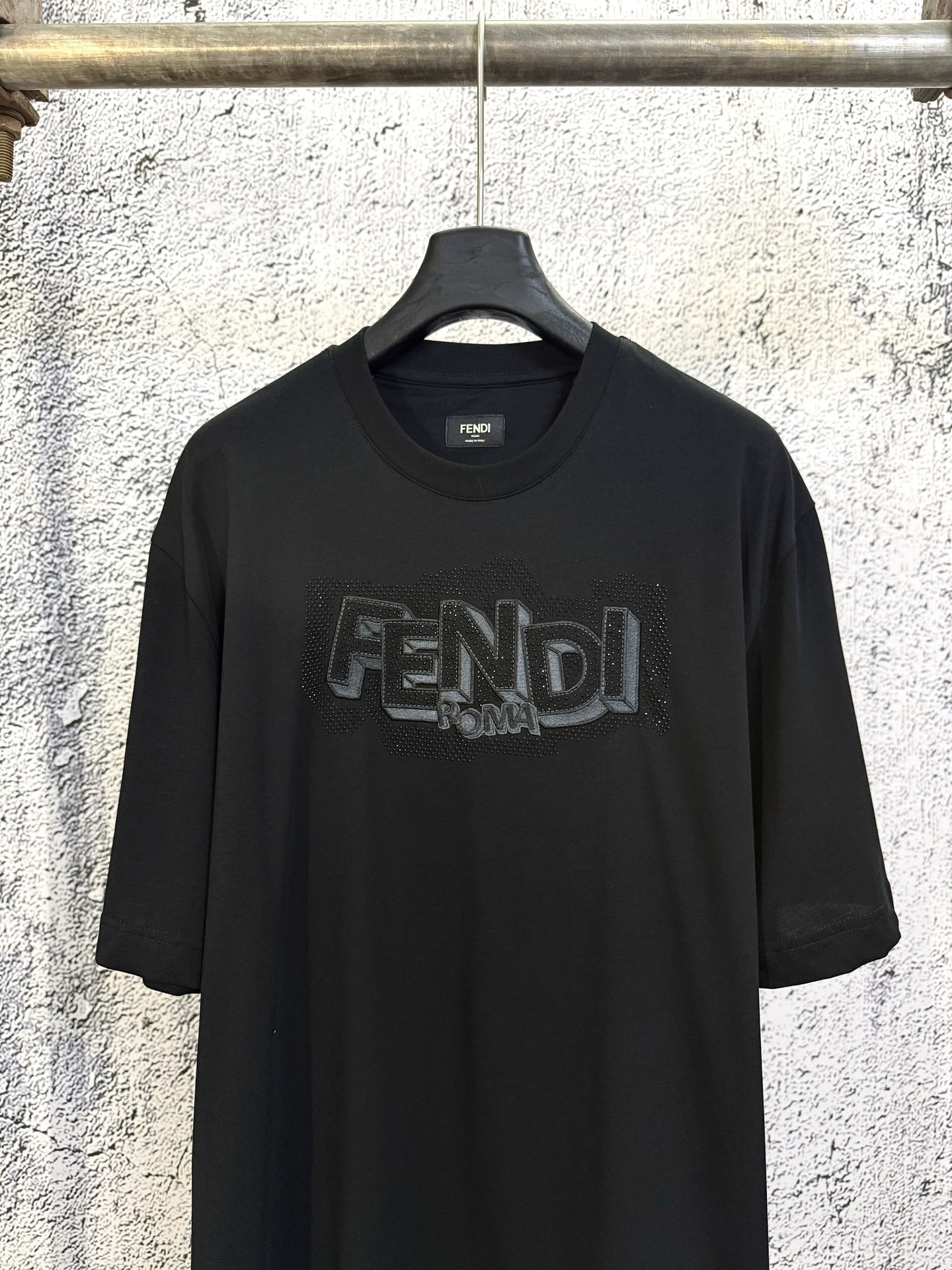 Fendi FENDI 芬迪 26ss 刺绣烫钻短袖T恤