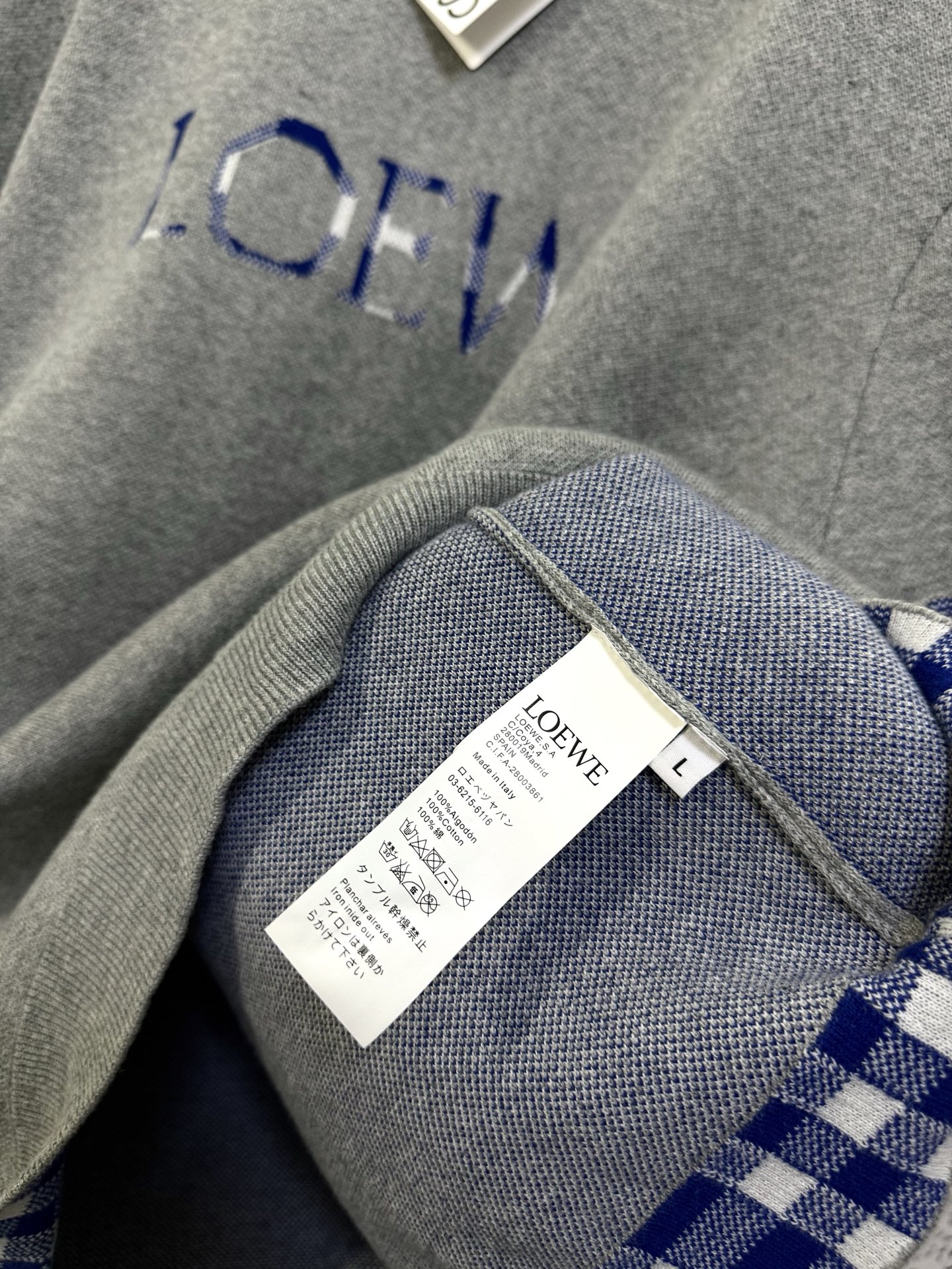 Loewe LOEWE 罗意威 26ss 内格翻袖提花毛织短袖T恤