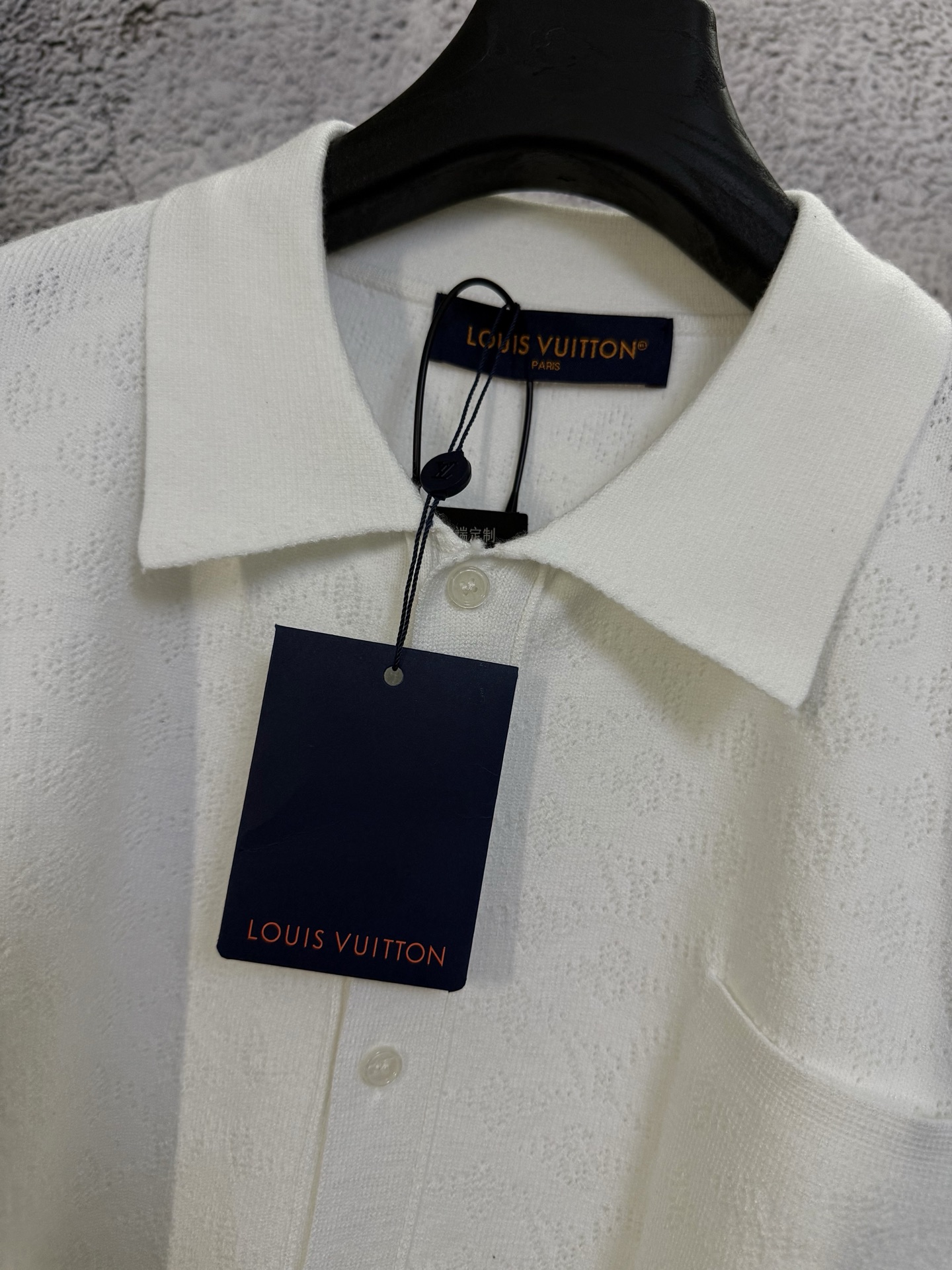 Louis Vuitton LOUIS VUITTON 路易威登 lv镂空针织衫翻领钮扣短袖