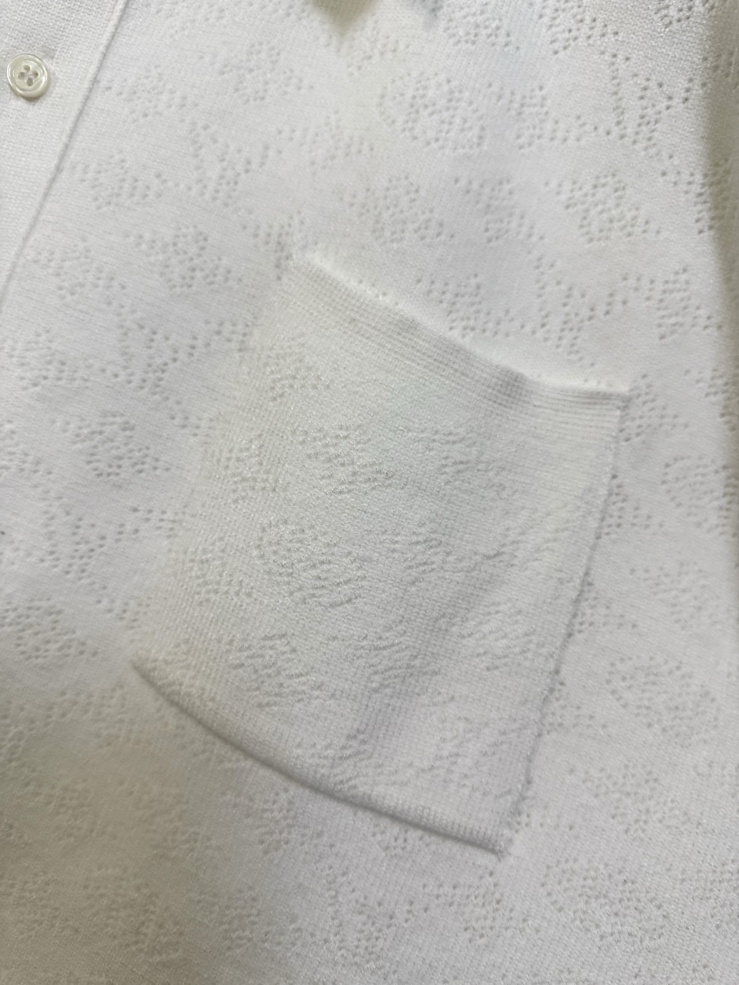 Louis Vuitton LOUIS VUITTON 路易威登 lv镂空针织衫翻领钮扣短袖