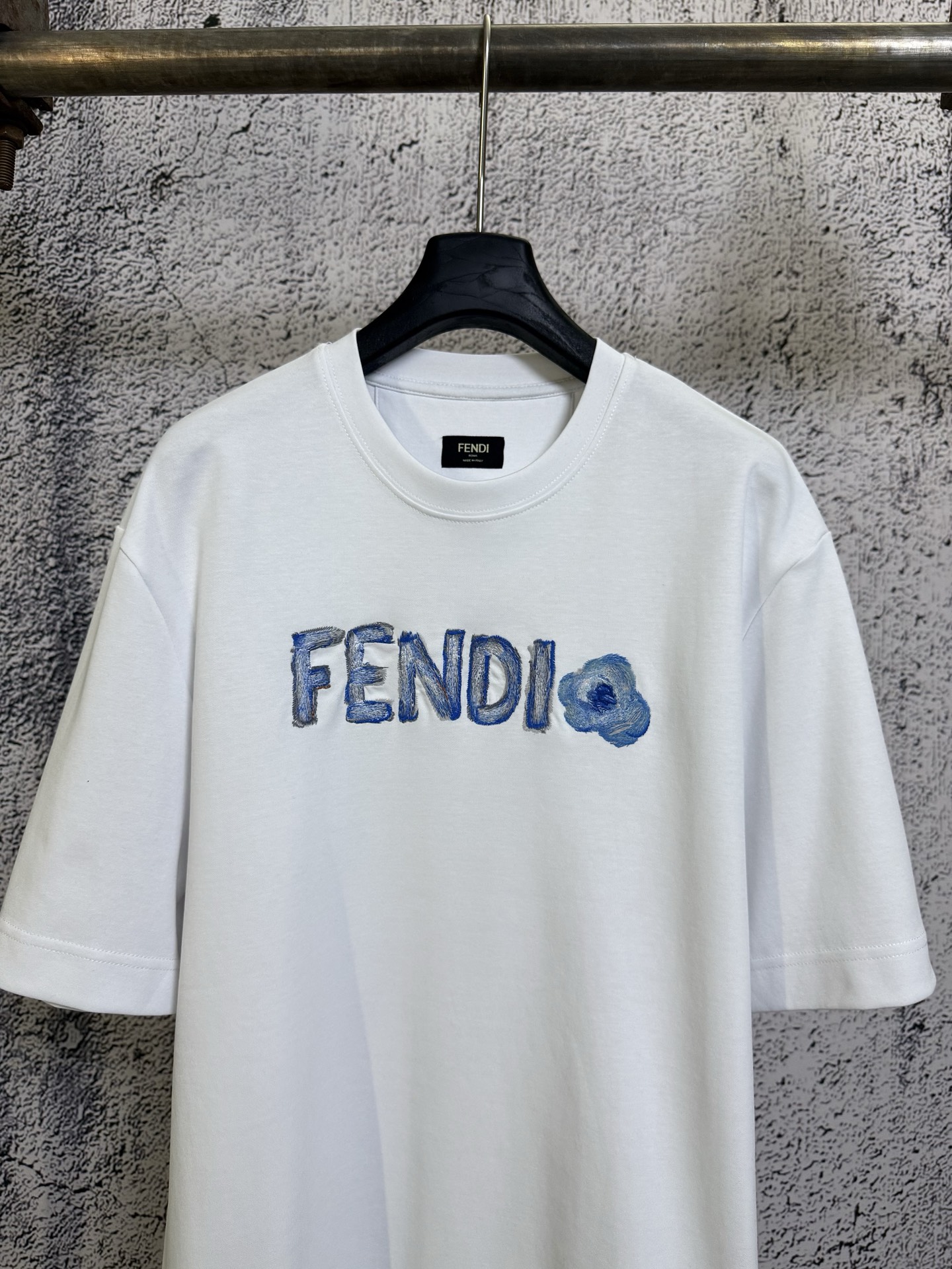 Fendi FENDI 芬迪 26ss 刺绣手绘标识短袖T恤
