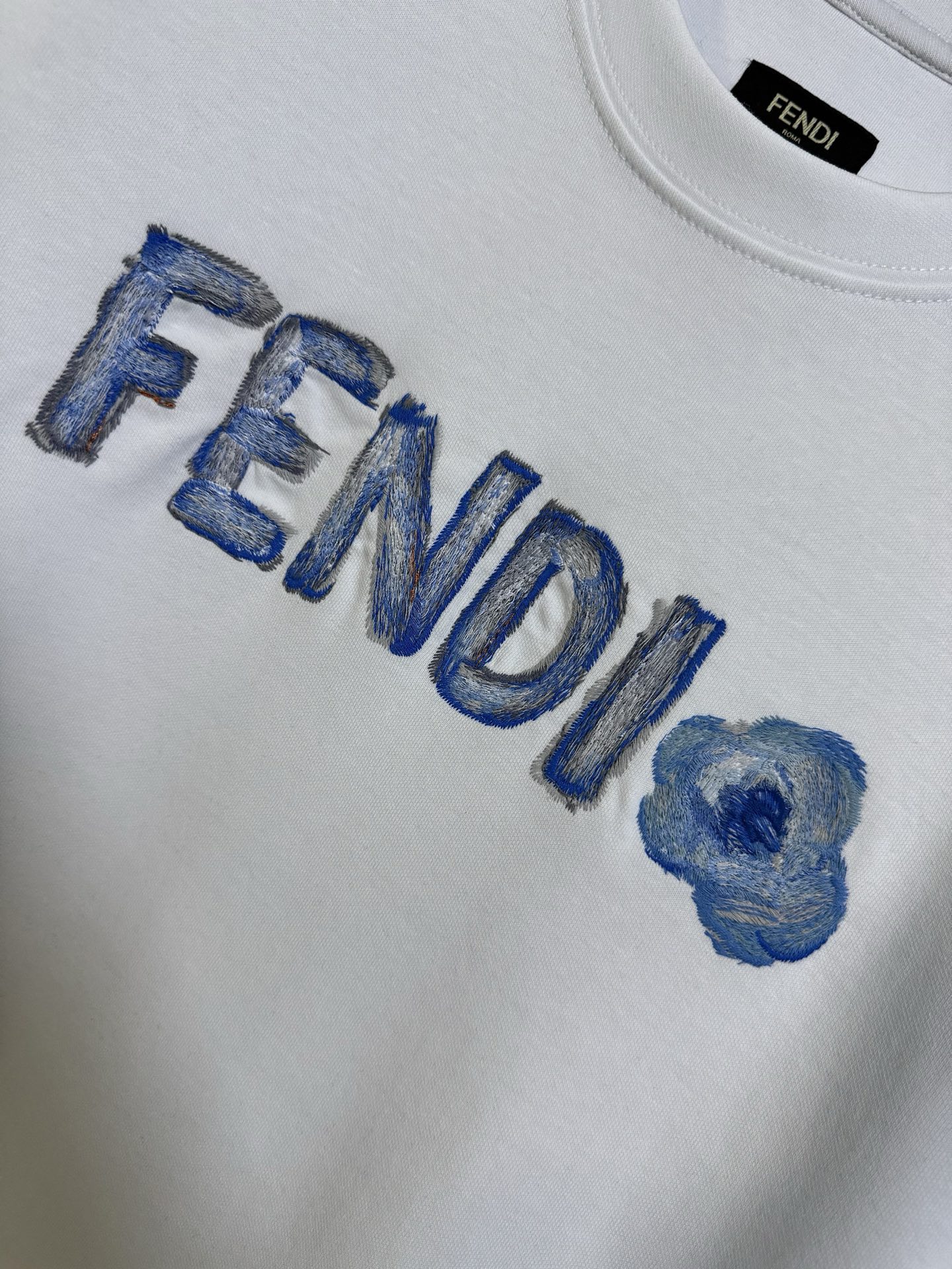 Fendi FENDI 芬迪 26ss 刺绣手绘标识短袖T恤