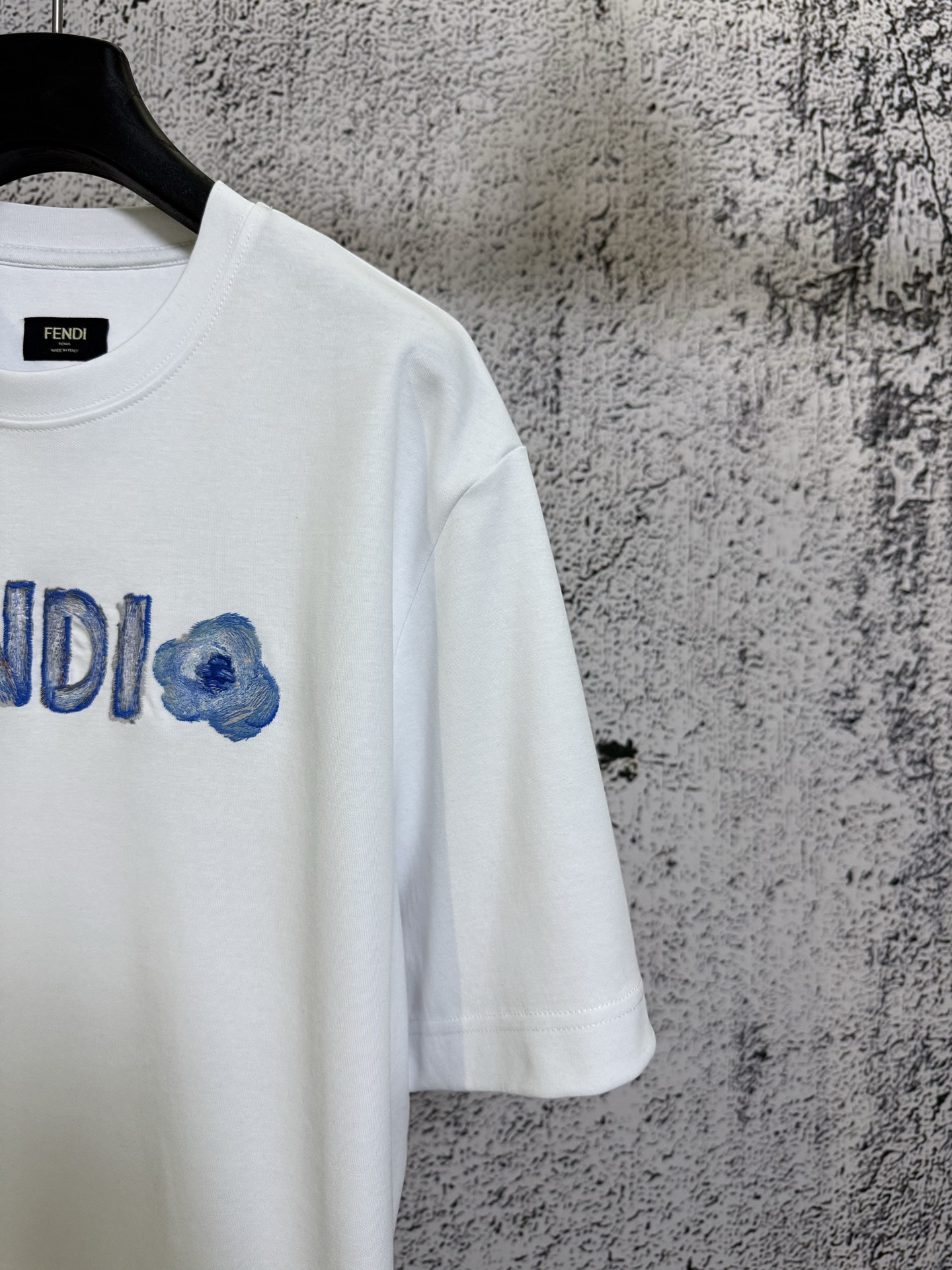 Fendi FENDI 芬迪 26ss 刺绣手绘标识短袖T恤
