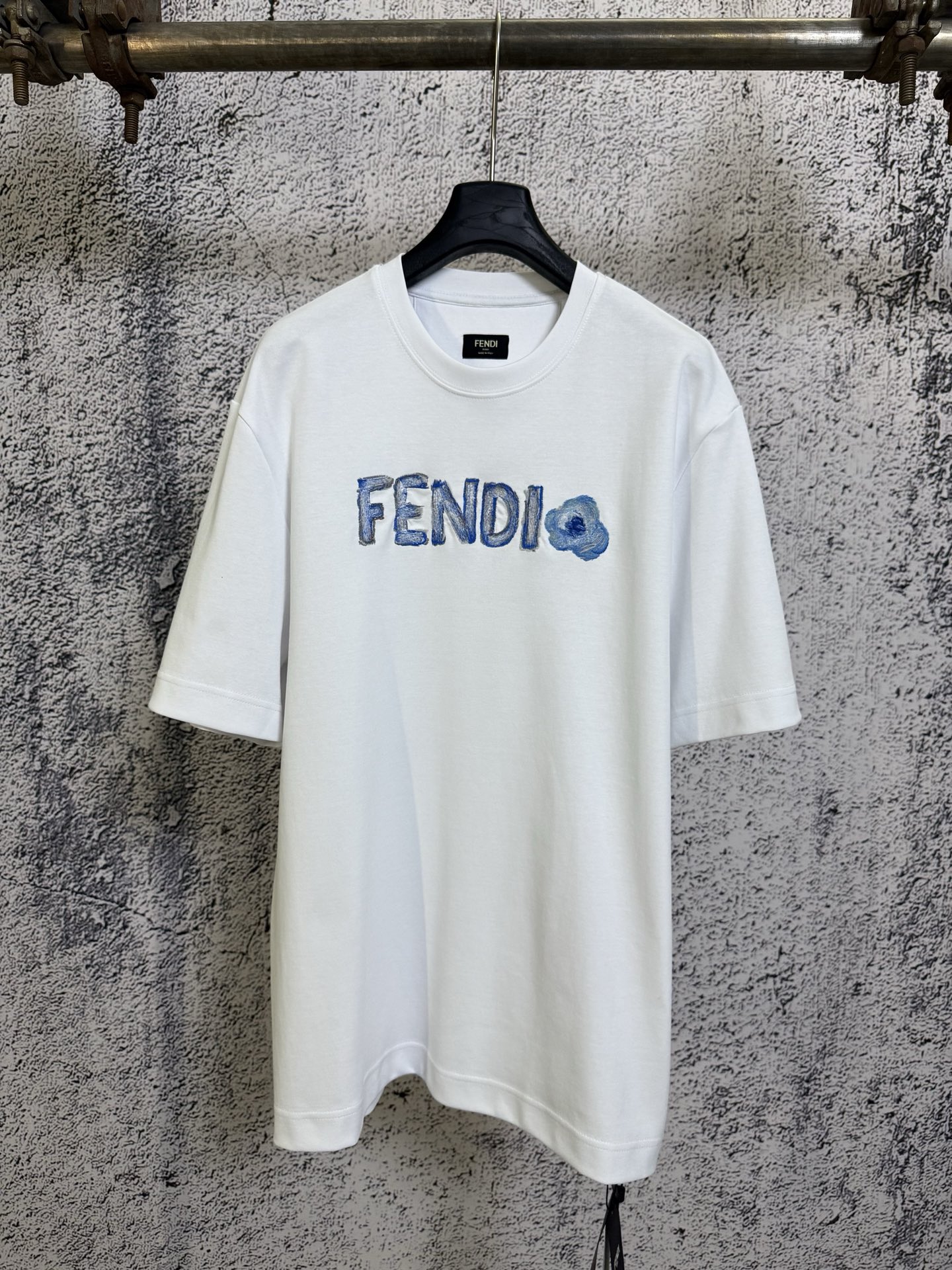 Fendi FENDI 芬迪 26ss 刺绣手绘标识短袖T恤