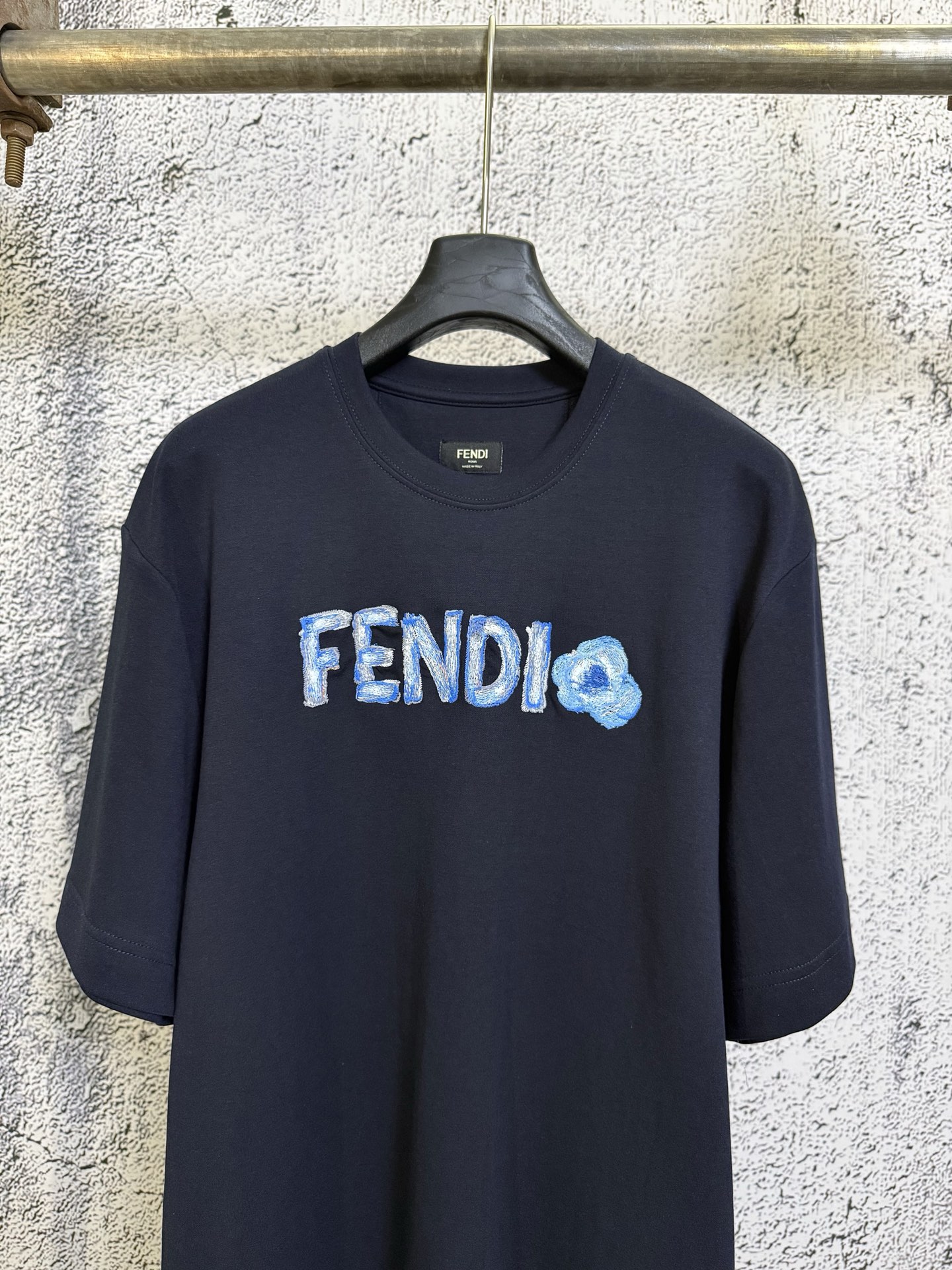 Fendi FENDI 芬迪 26ss 刺绣手绘标识短袖T恤