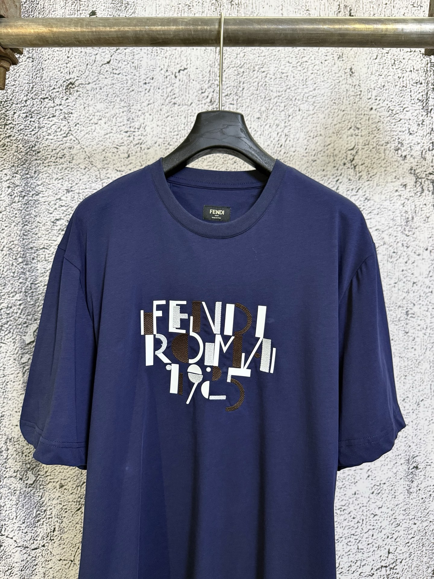 Fendi FENDI 芬迪 26SS 几何字母刺绣印花短袖T恤