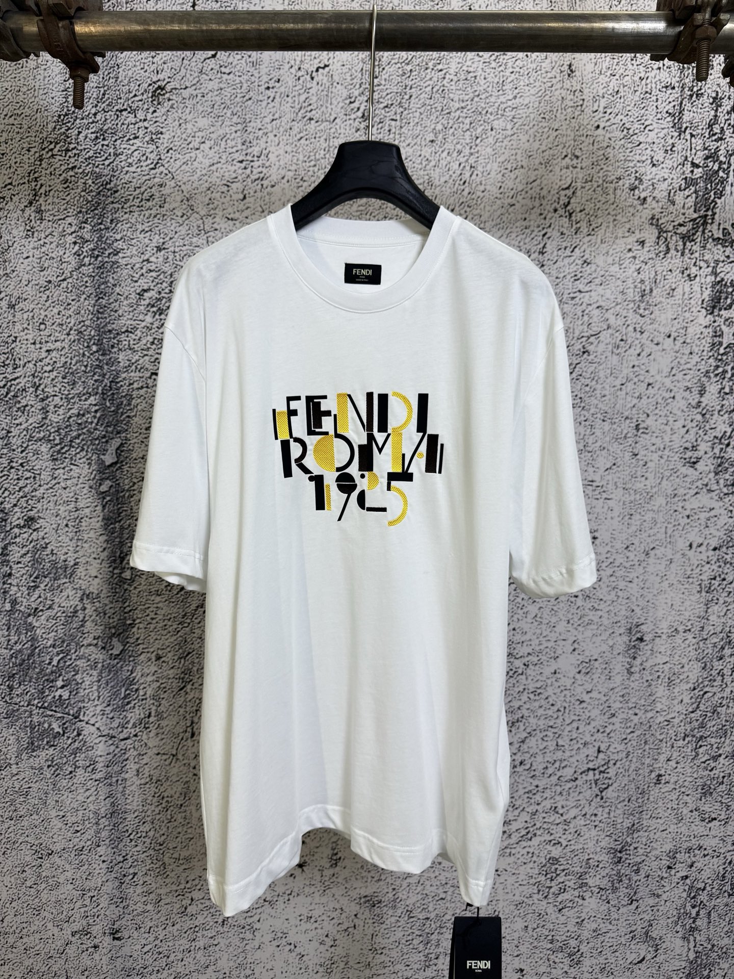 Fendi FENDI 芬迪 26SS 几何字母刺绣印花短袖T恤