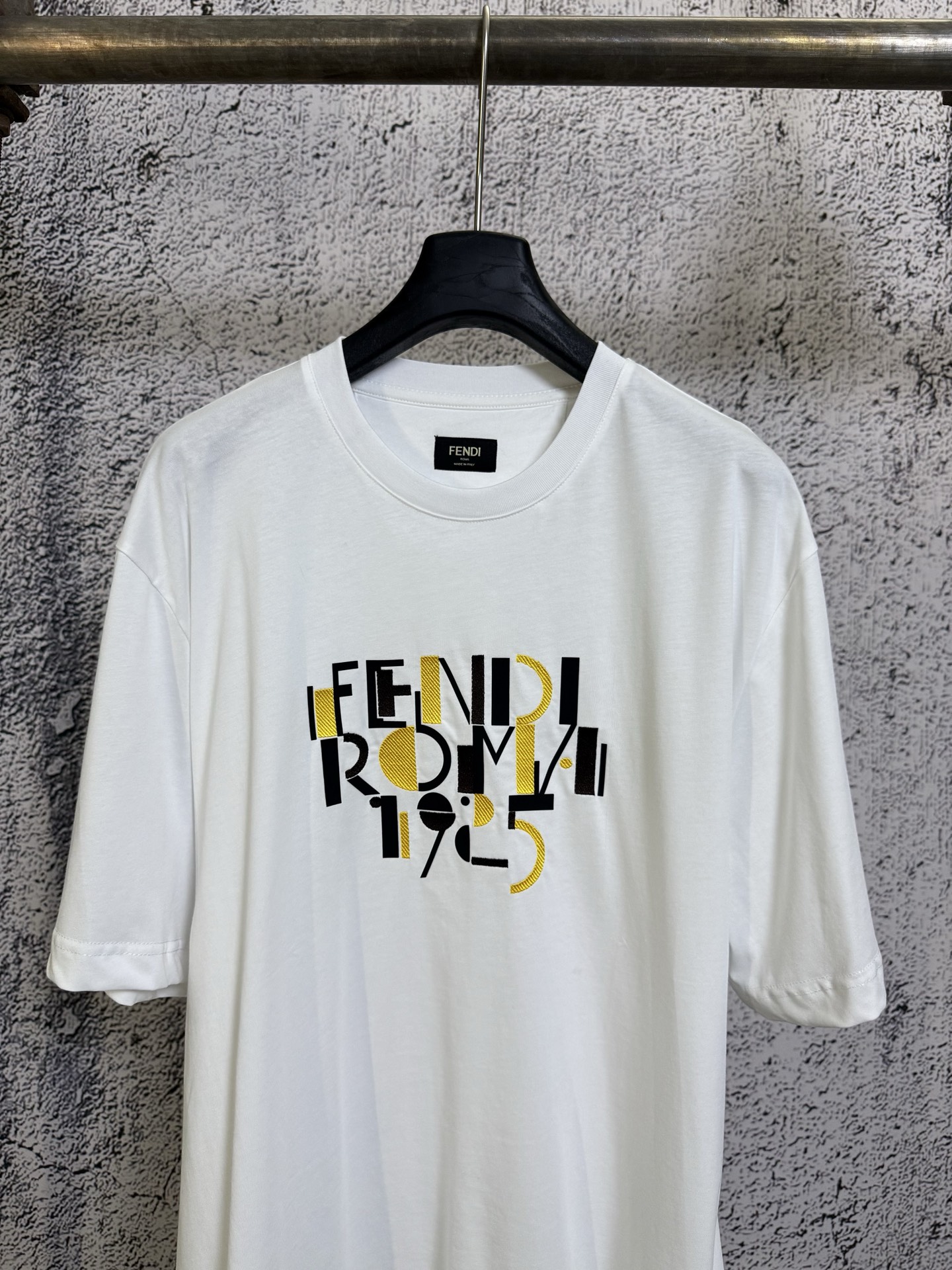 Fendi FENDI 芬迪 26SS 几何字母刺绣印花短袖T恤