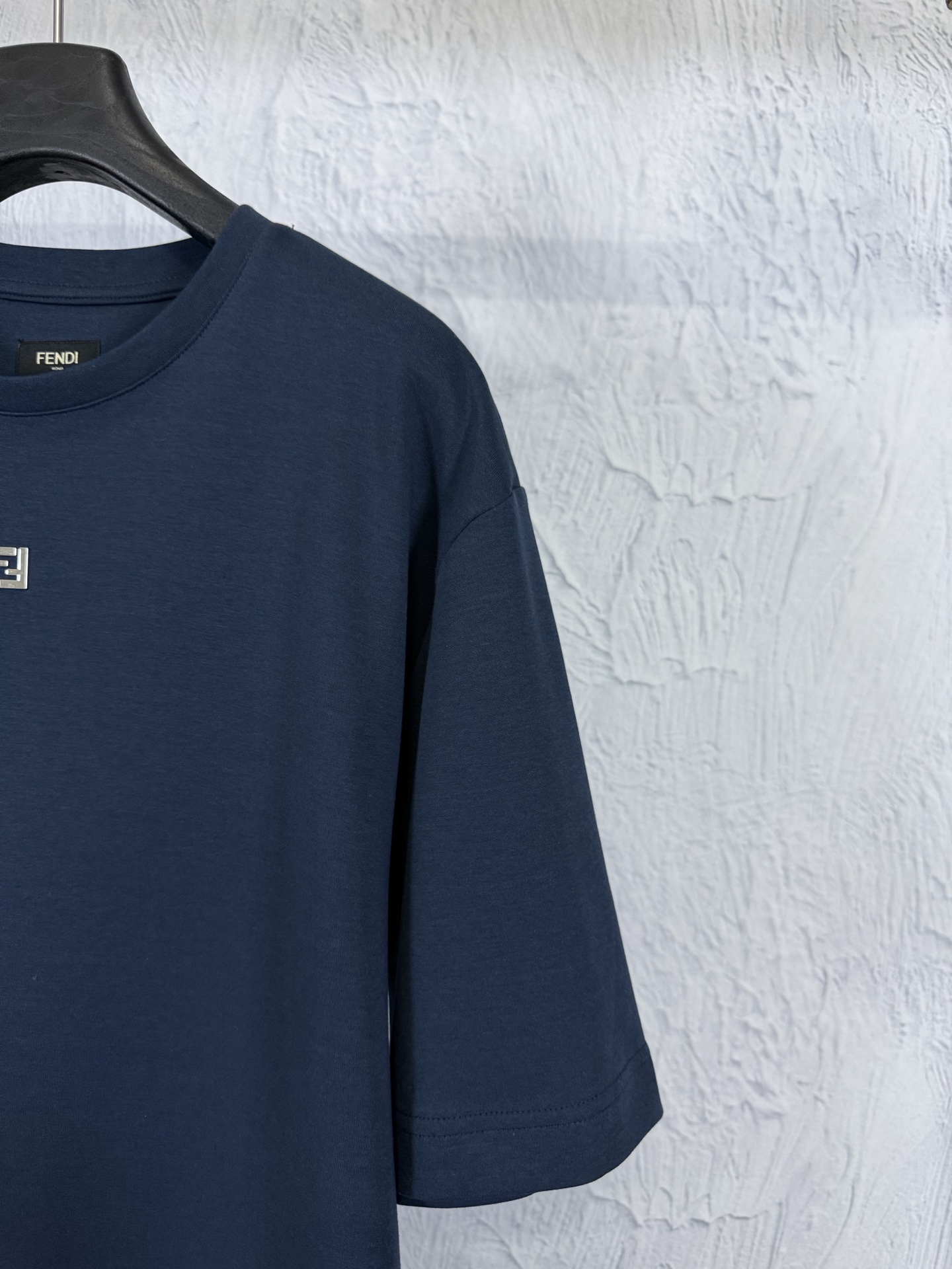 Fendi FENDI 芬迪 26ss 五金烫画针织短袖T恤
