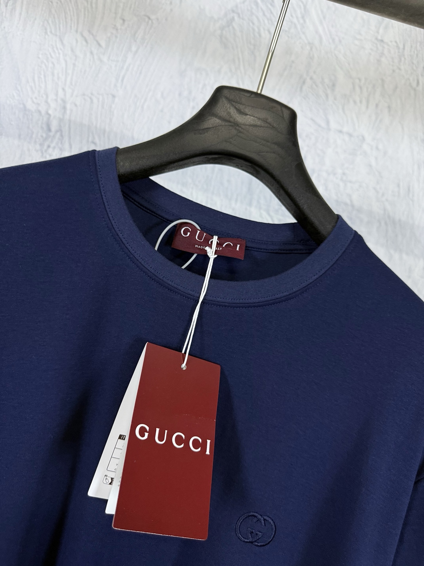 Gucci Gucci 古驰 26ss 圆领双G互扣刺绣针织短袖T恤