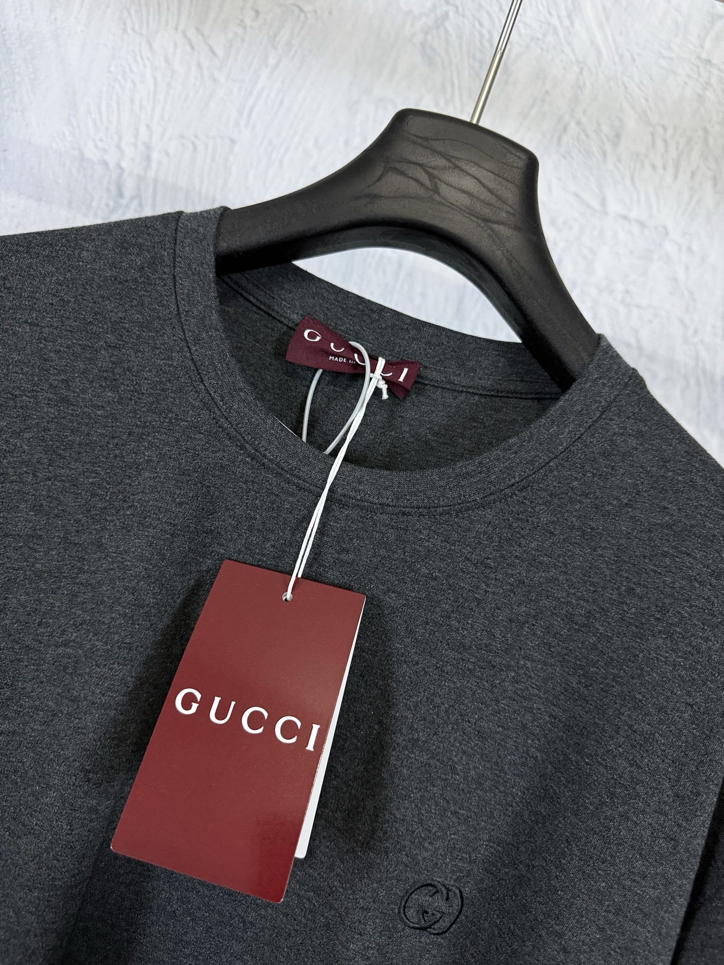 Gucci Gucci 古驰 26ss 圆领双G互扣刺绣针织短袖T恤