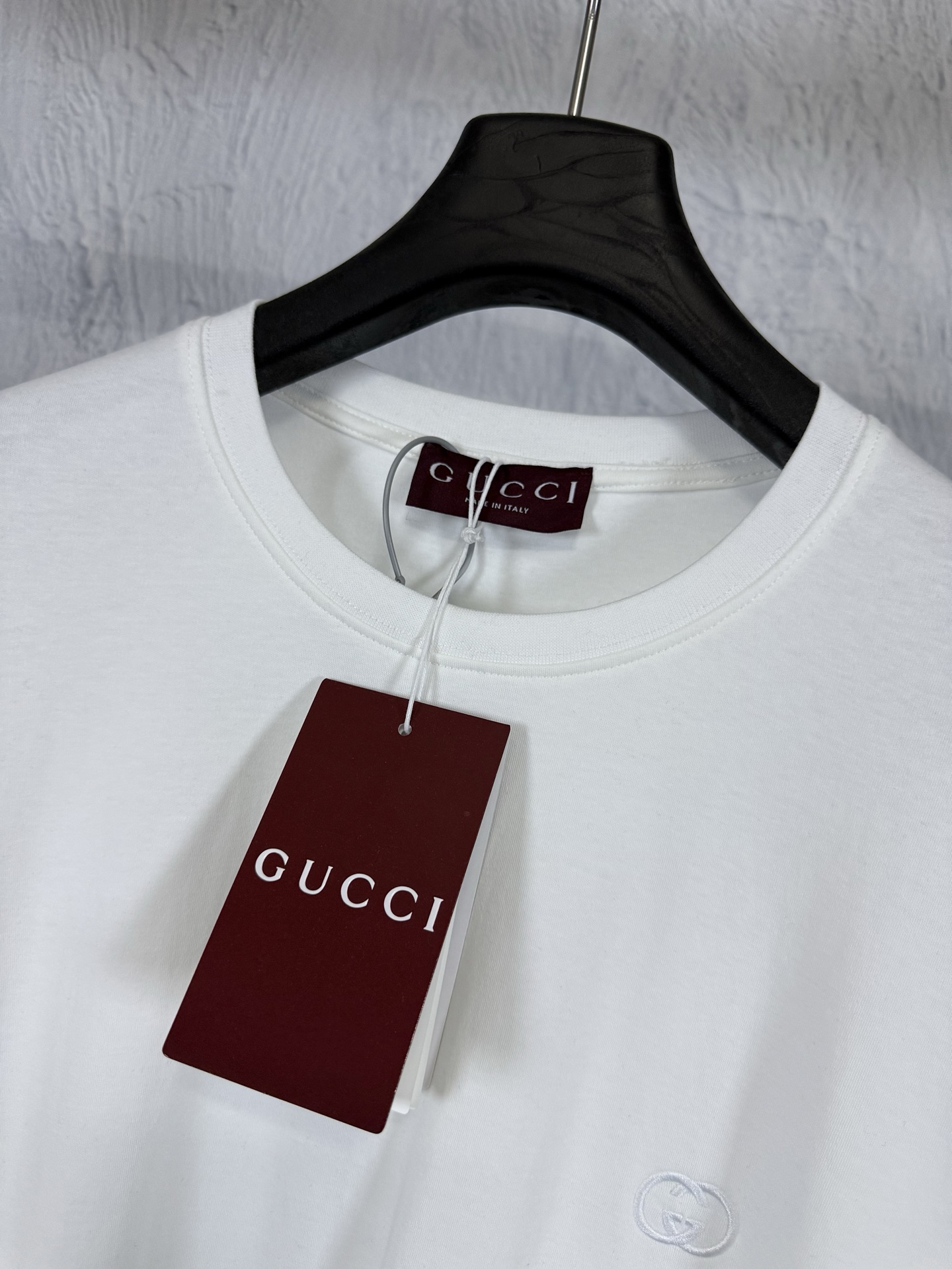 Gucci Gucci 古驰 26ss 圆领双G互扣刺绣针织短袖T恤