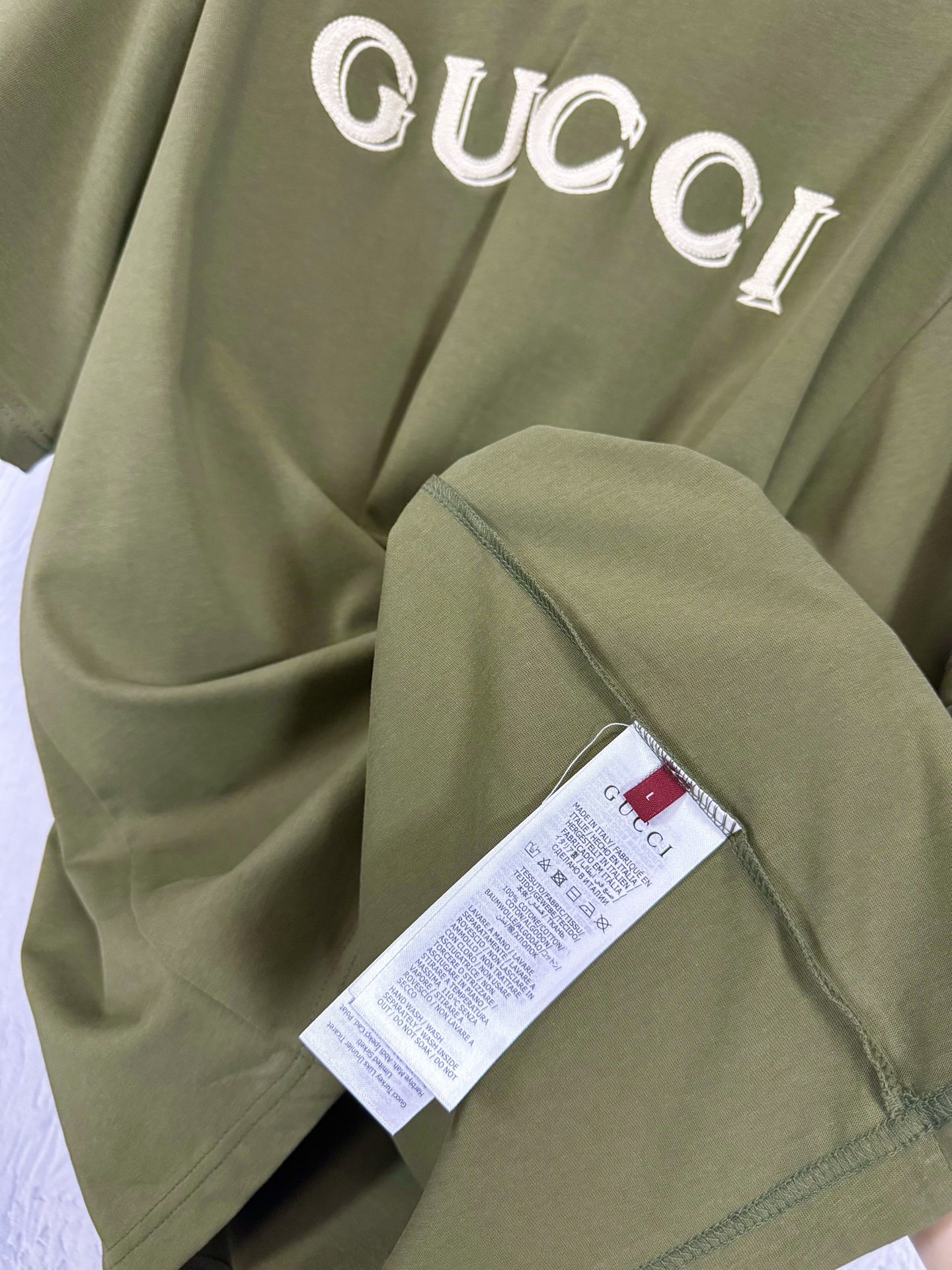 Gucci Gucci 古驰 26ss logo刺绣针织短袖T恤