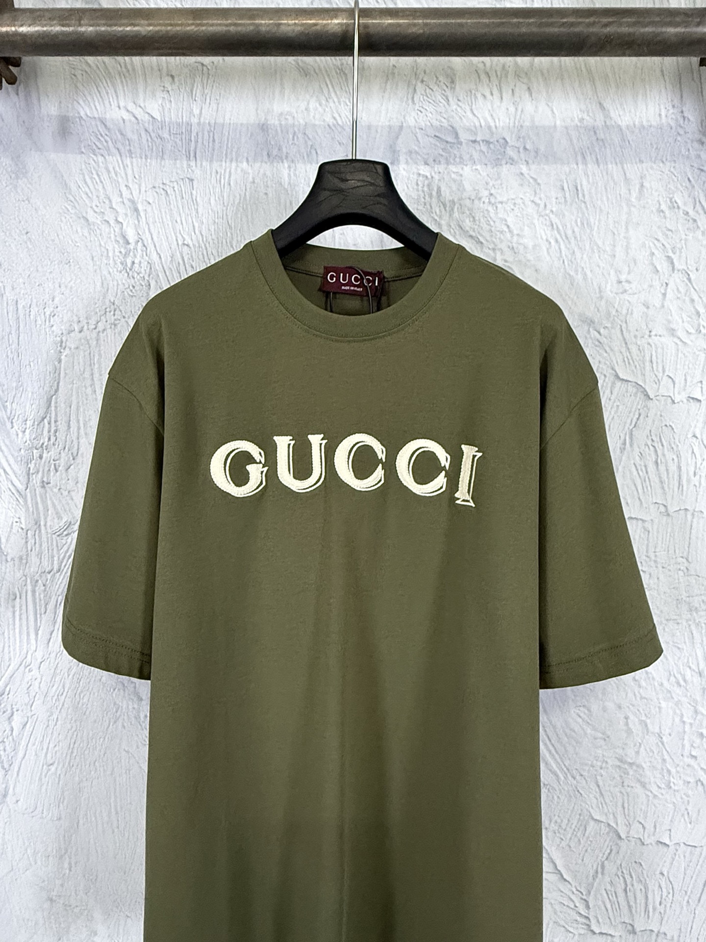 Gucci Gucci 古驰 26ss logo刺绣针织短袖T恤