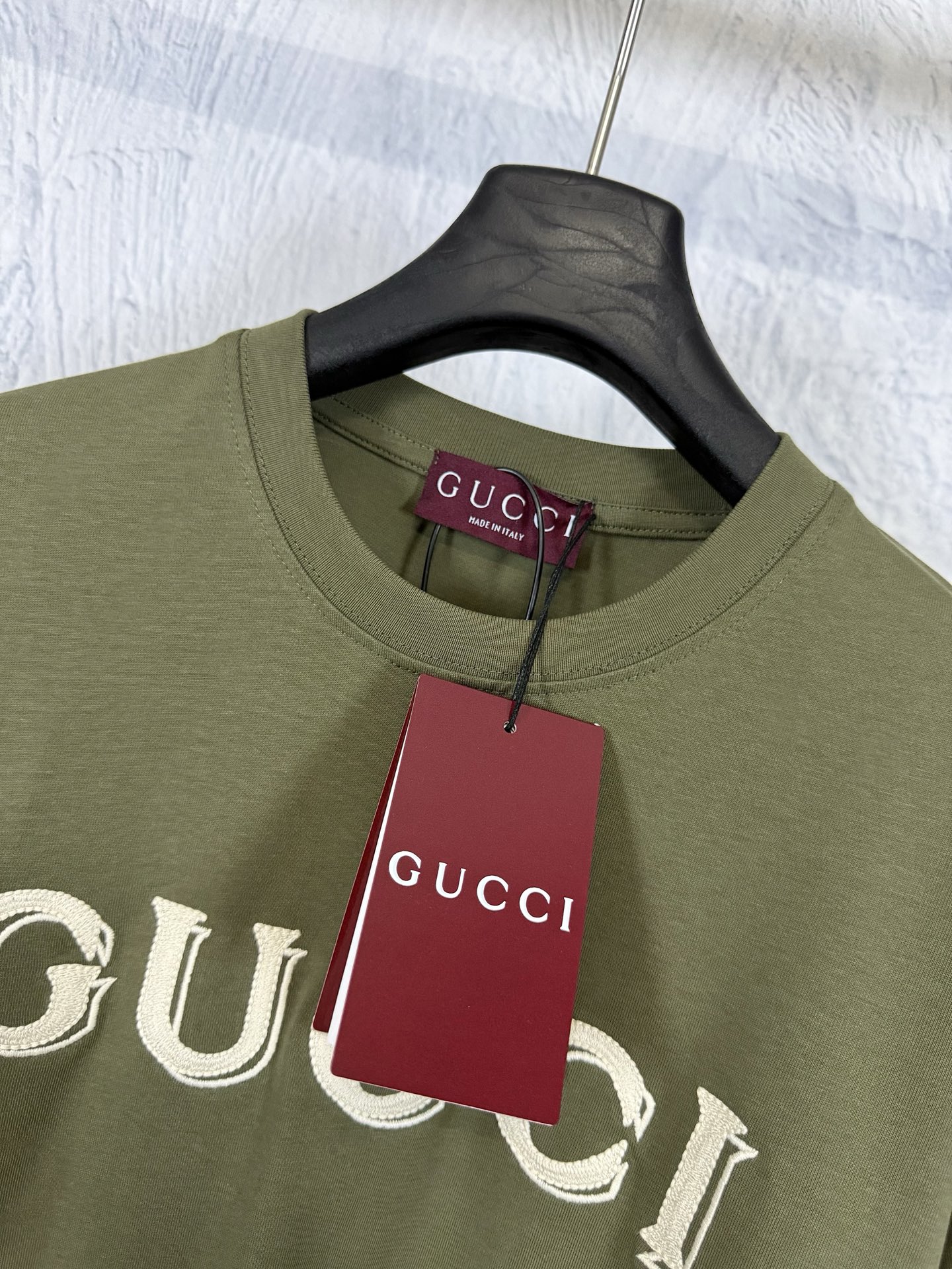 Gucci Gucci 古驰 26ss logo刺绣针织短袖T恤