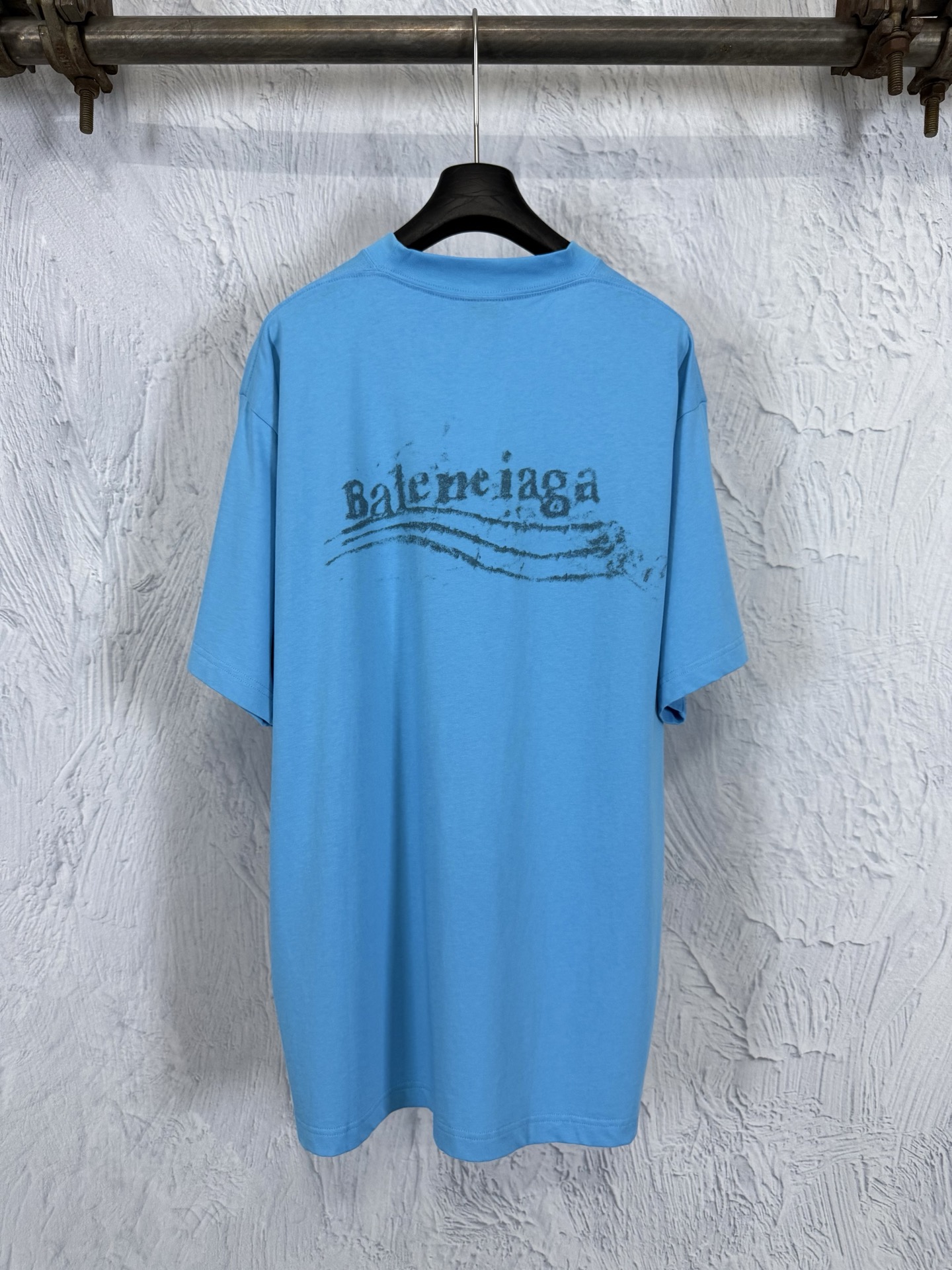 Balenciaga BALENCIAGA 巴黎世家 模糊可乐印花水洗做旧短袖T恤