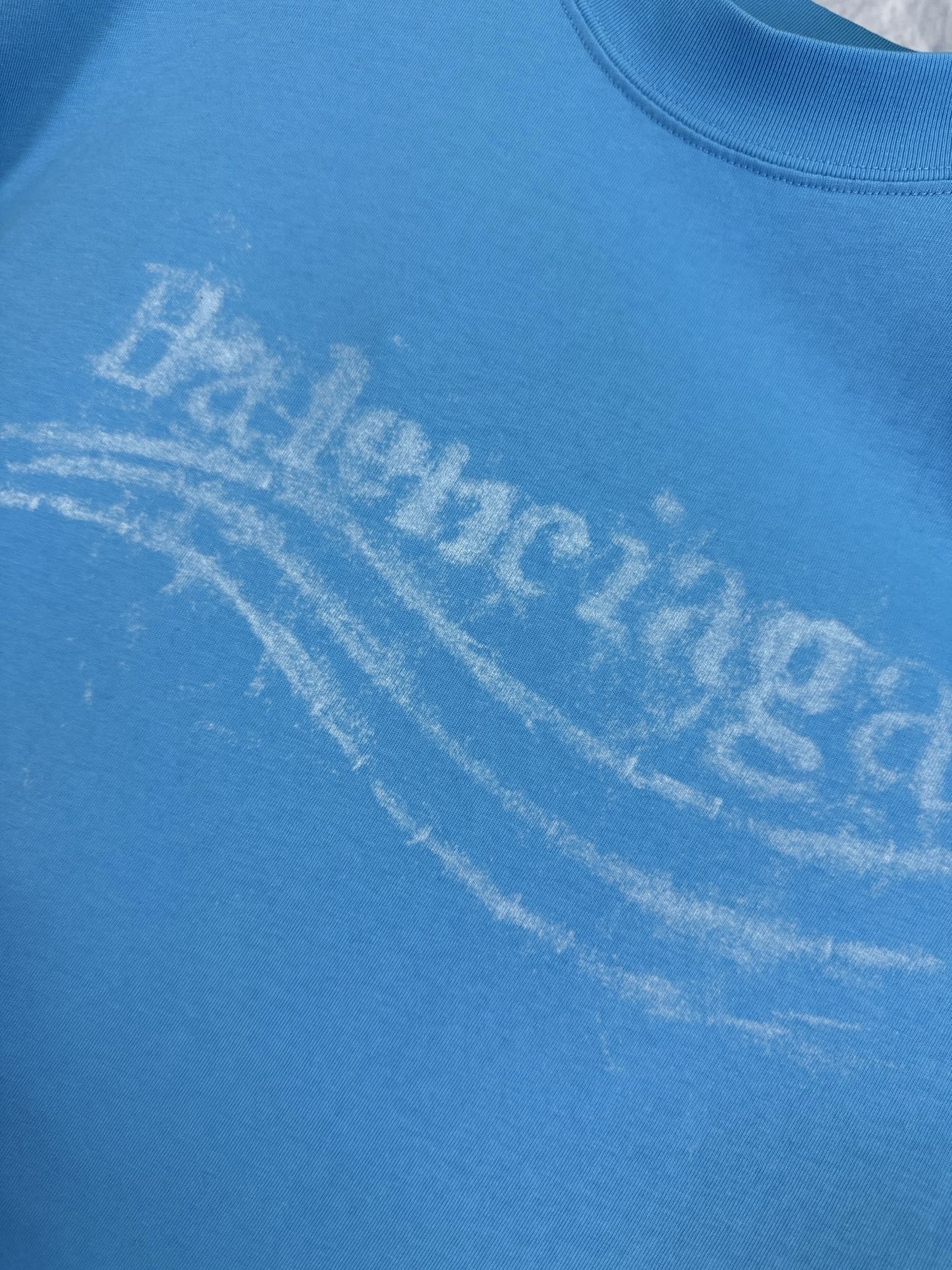 Balenciaga BALENCIAGA 巴黎世家 模糊可乐印花水洗做旧短袖T恤